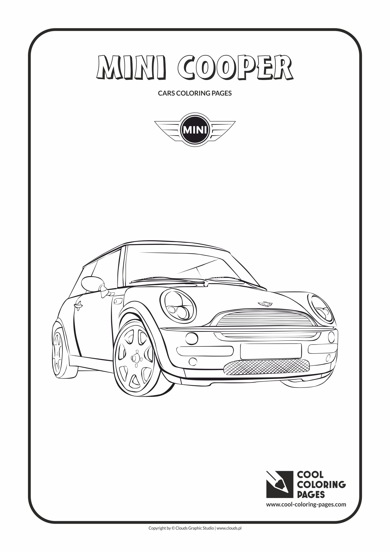 Cool Coloring Pages Vehicles Mini Cooper Coloring page with Mini Cooper