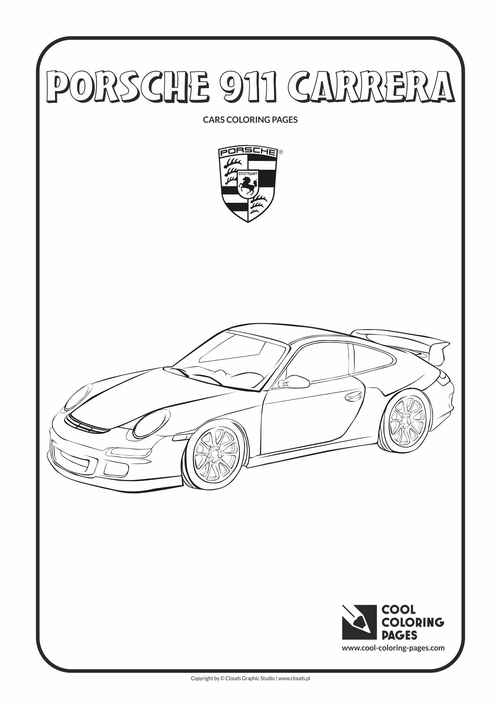 Cool Coloring Pages Porsche 911 Carrera coloring page - Cool Coloring