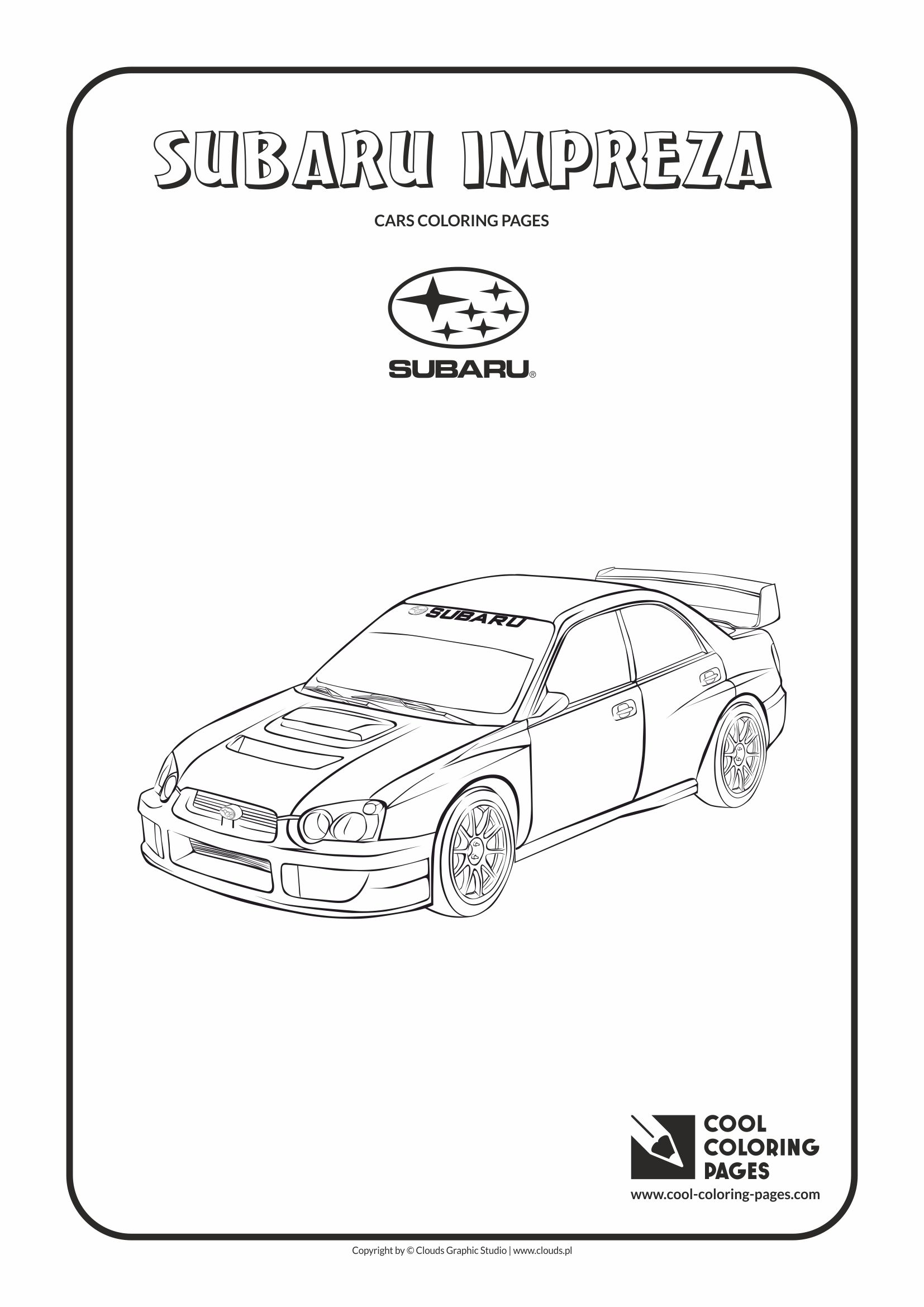 Cool Coloring Pages Subaru Impreza Coloring Page Cool