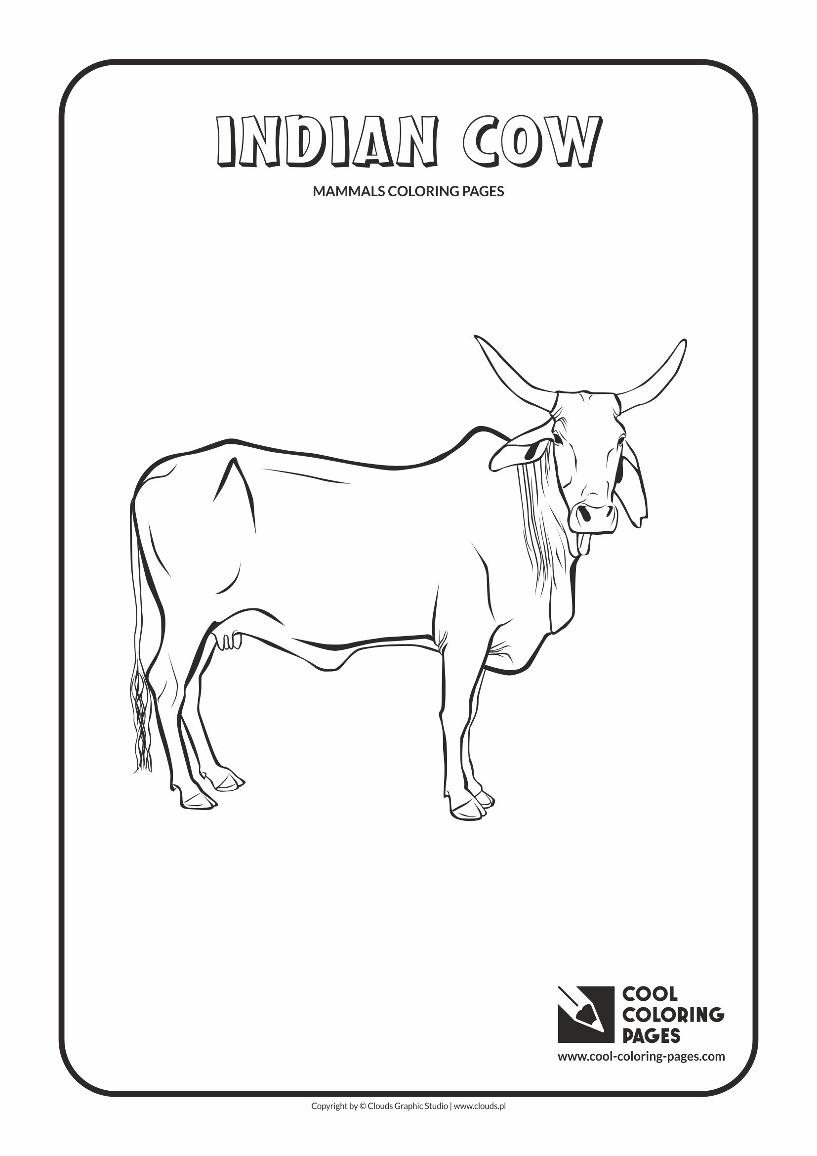 Indian Coloring Page Cool Pages Animals India