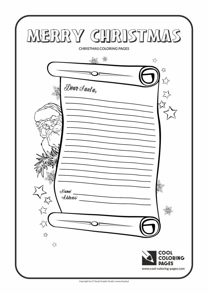 Cool Coloring Pages Letter to Santa Claus no 2 coloring page - Cool