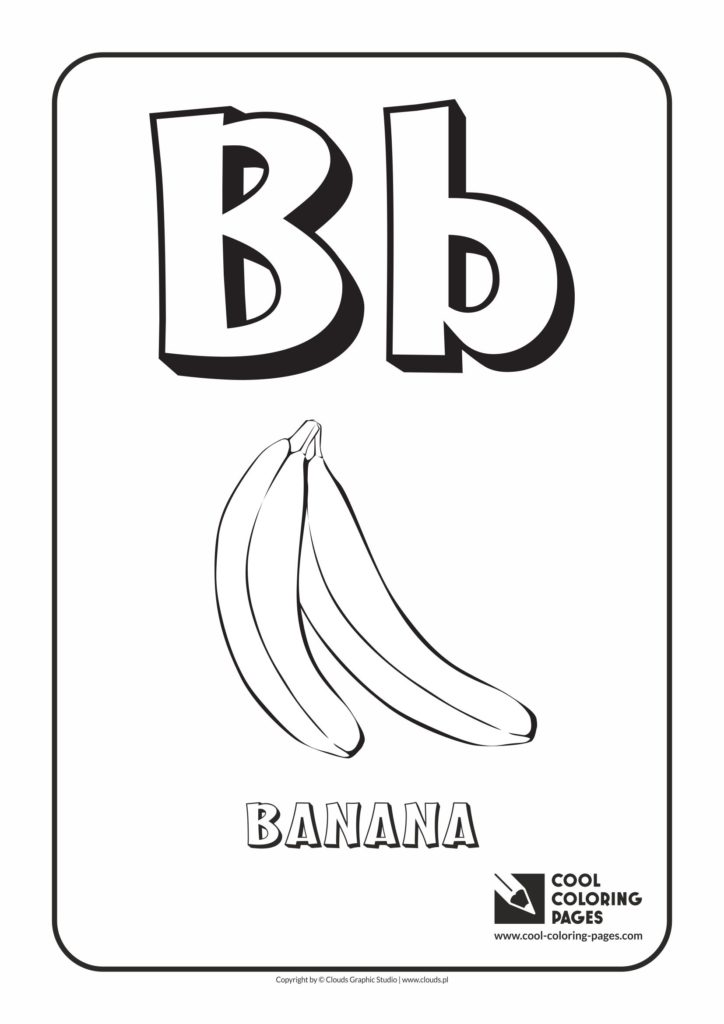 Cool Coloring Pages Letter B - Coloring Alphabet - Cool Coloring Pages