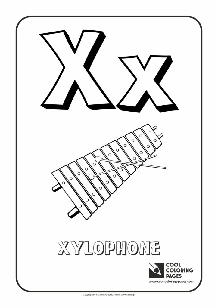 Cool Coloring Pages Letter X - Coloring Alphabet - Cool Coloring Pages