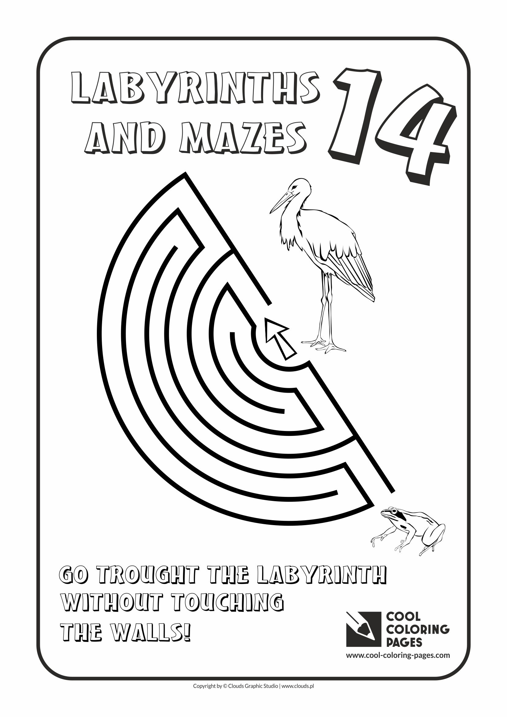 labyrinths and mazes coloring pages - photo #2