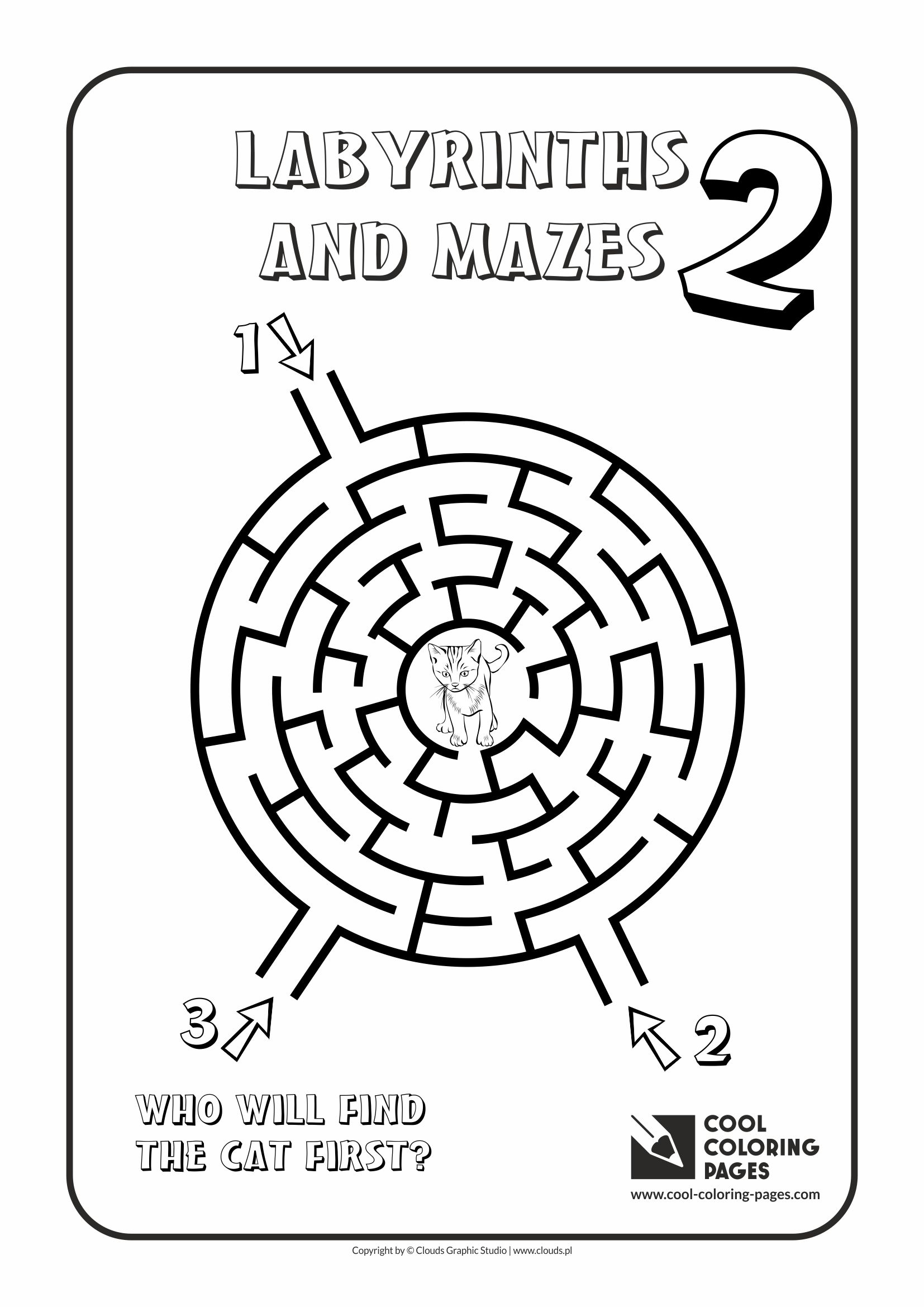 labyrinths and mazes coloring pages - photo #5