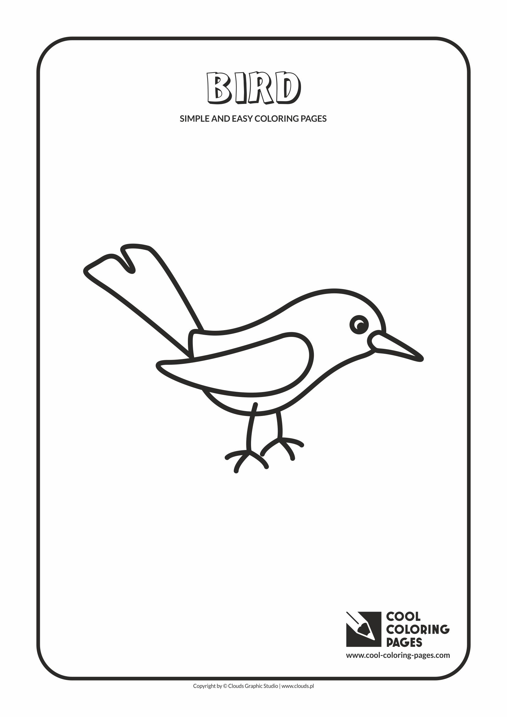 Simple Easy Coloring Pages Cool Toddlers Bird Birds