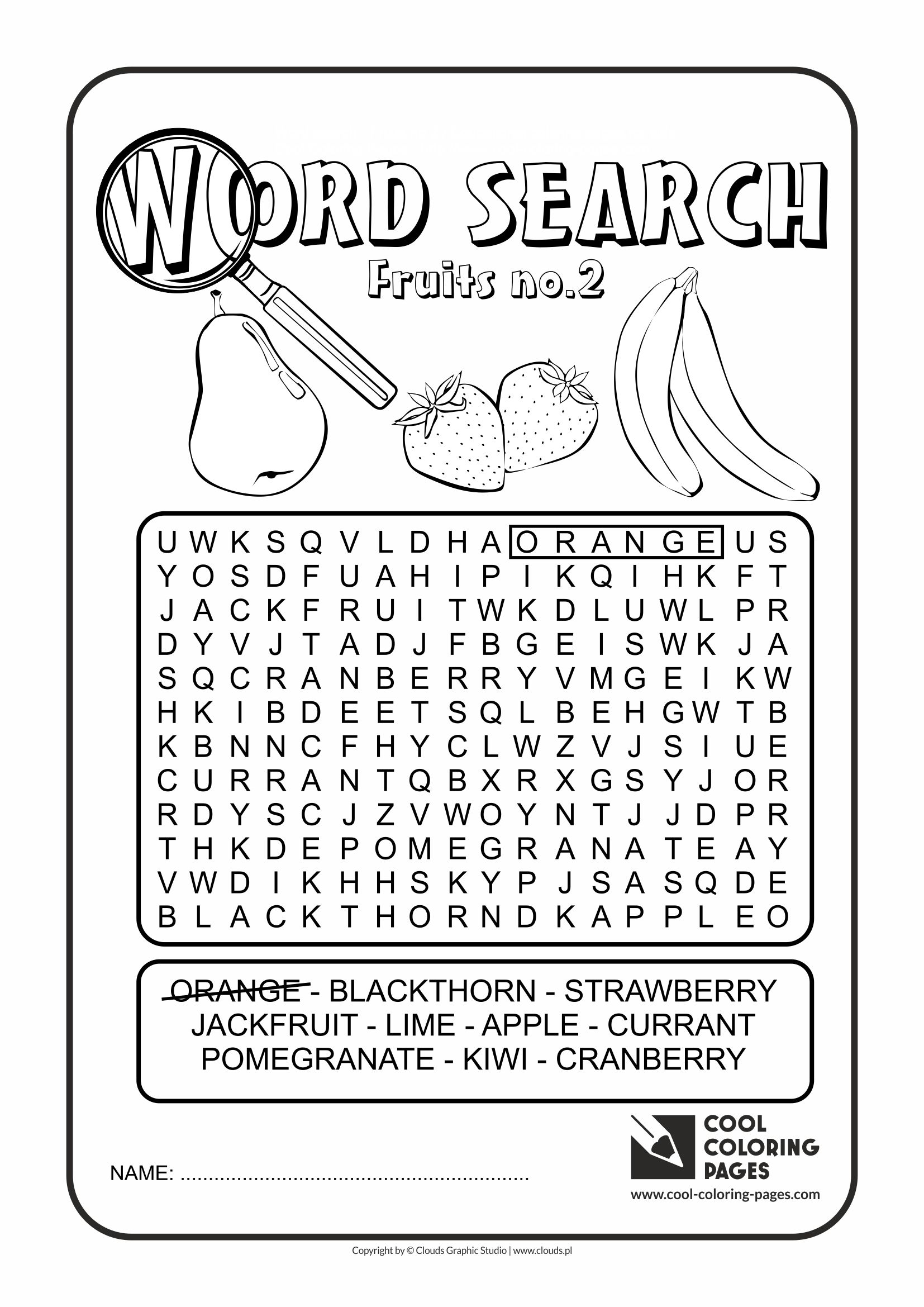 Cool Coloring Pages Word search fruits no 2 - Cool Coloring Pages | Free educational ...1654 x 2339