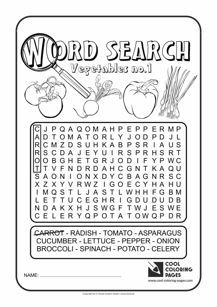 Cool Coloring Pages Word search vegetables no 1 - Cool ...
