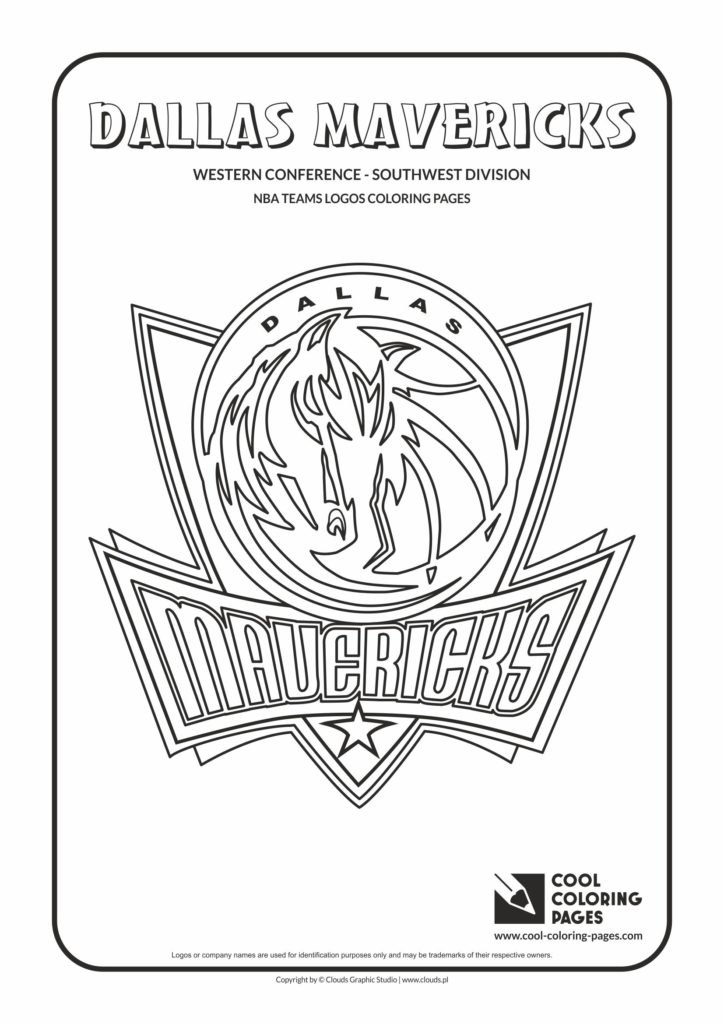 Cool Coloring Pages Dallas Mavericks - NBA basketball teams logos