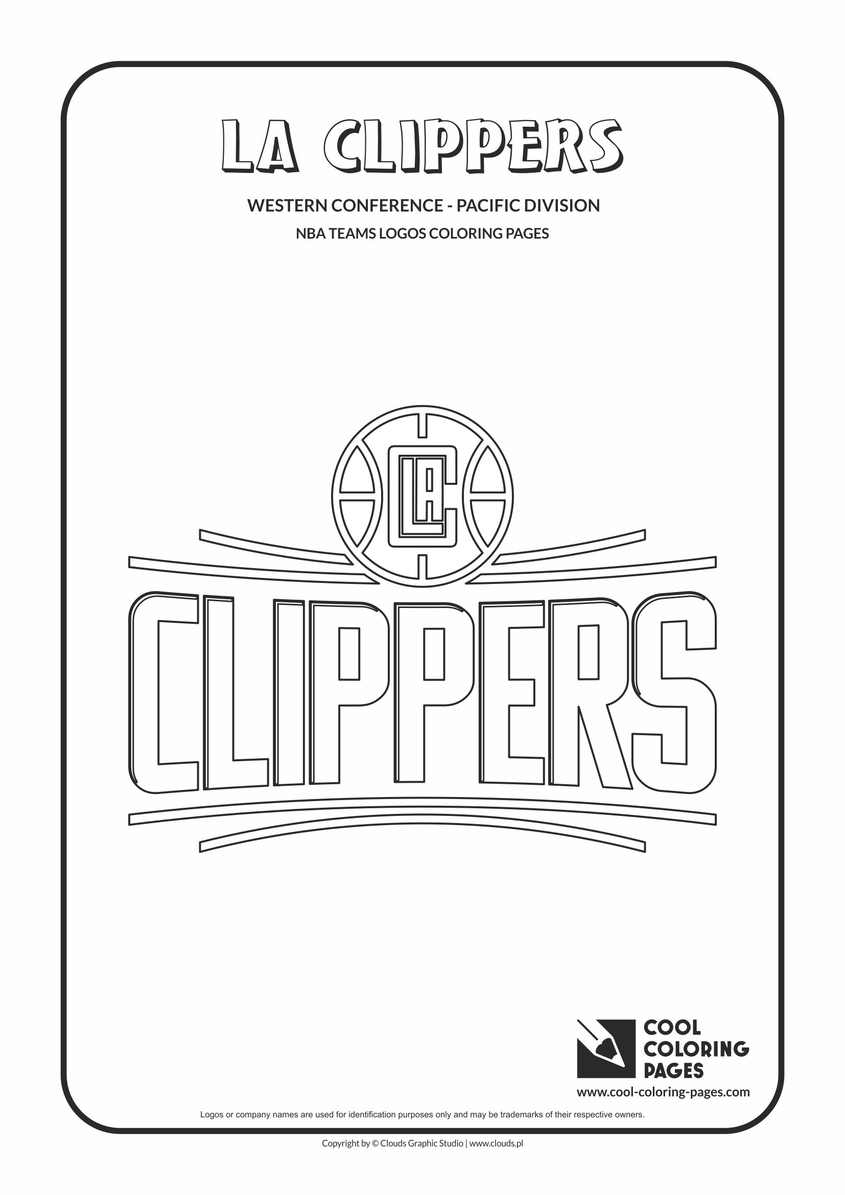 La Clippers Nba Basketball Teams Logos Coloring Pages Cool Clubs