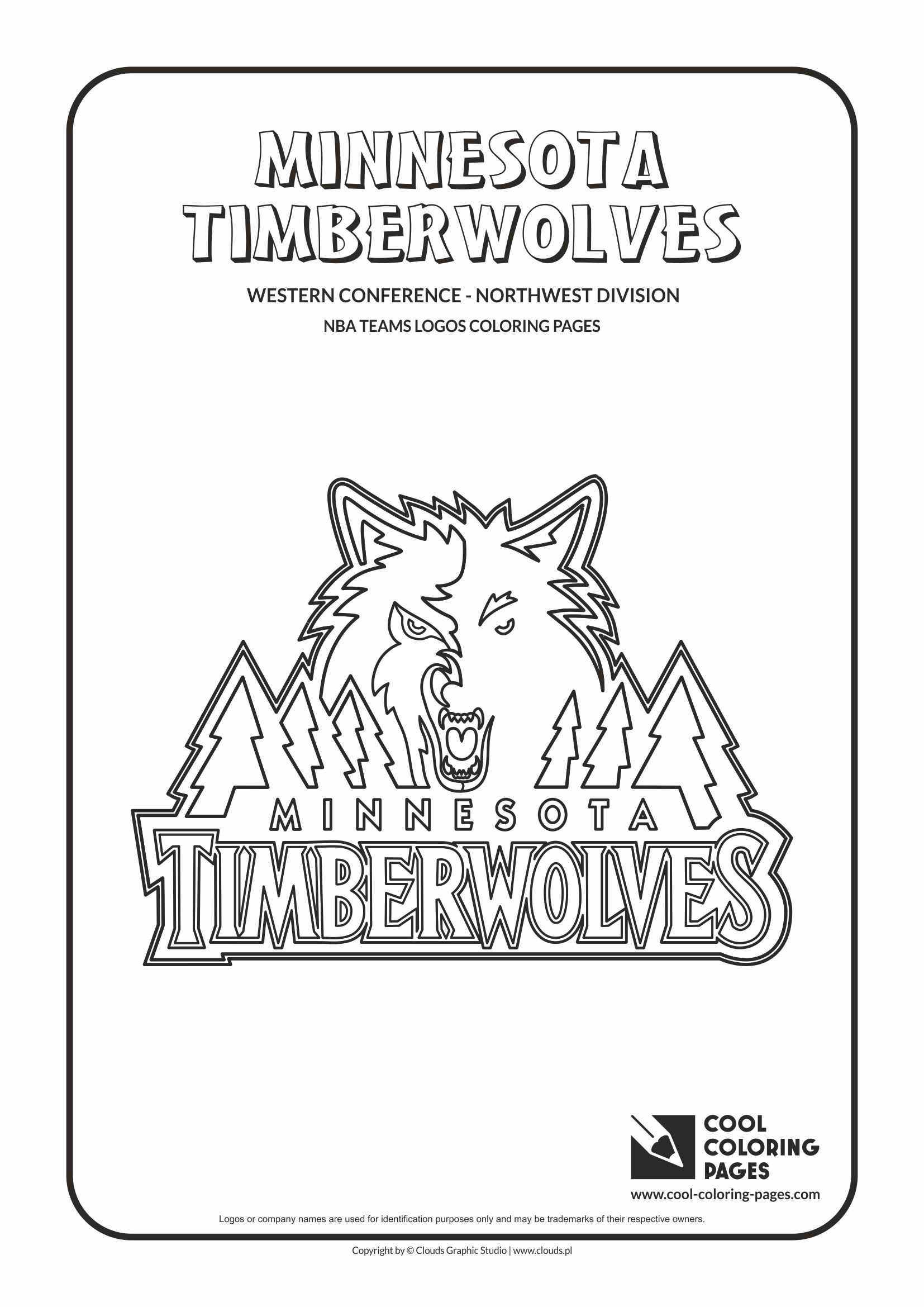 Nba Teams Logos Coloring Pages Cool Basketball Clubs Western Conference