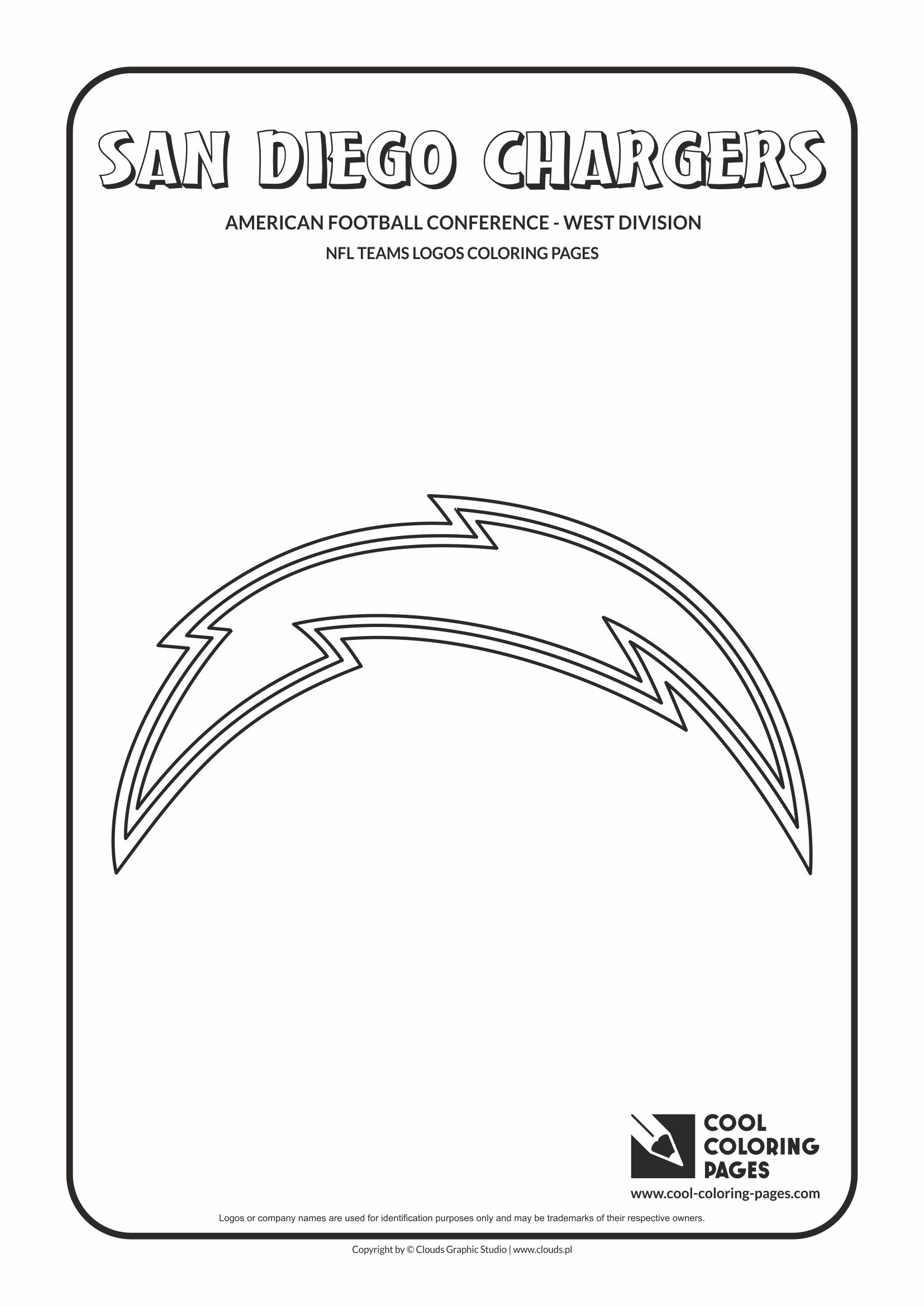 Cool Coloring Pages San Diego Chargers Nfl American