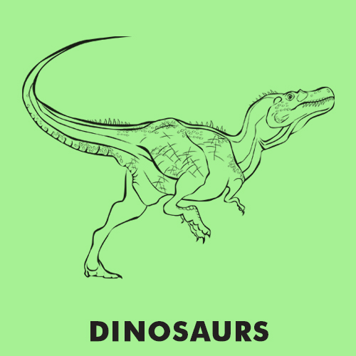 Educational coloring pages - Dinosaurs
