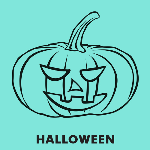Educational coloring pages for kids - Halloween