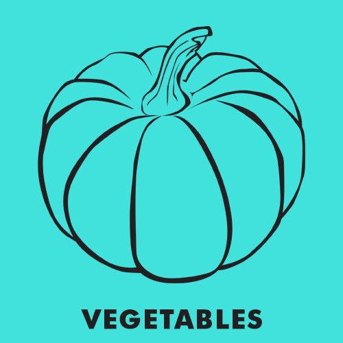 Educational coloring pages - Vegetables