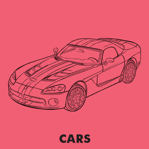 Educational coloring pages - Vehicles / Cars