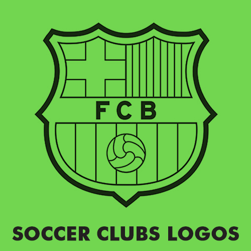 Educational coloring pages for kids - Soccer clubs logos