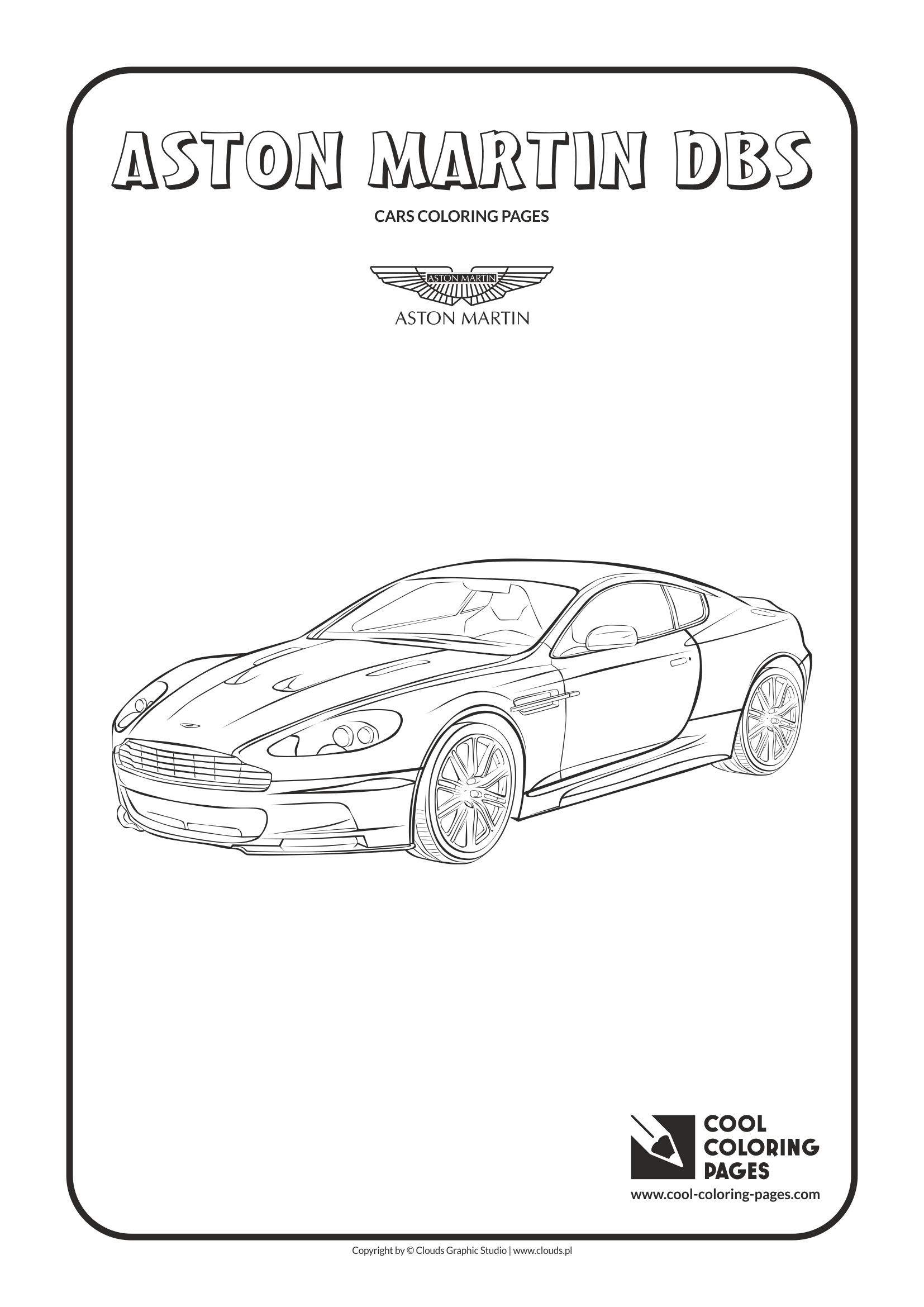 Cool Coloring Pages - Vehicles / Aston Martin DBS / Coloring page with Aston Martin DBS