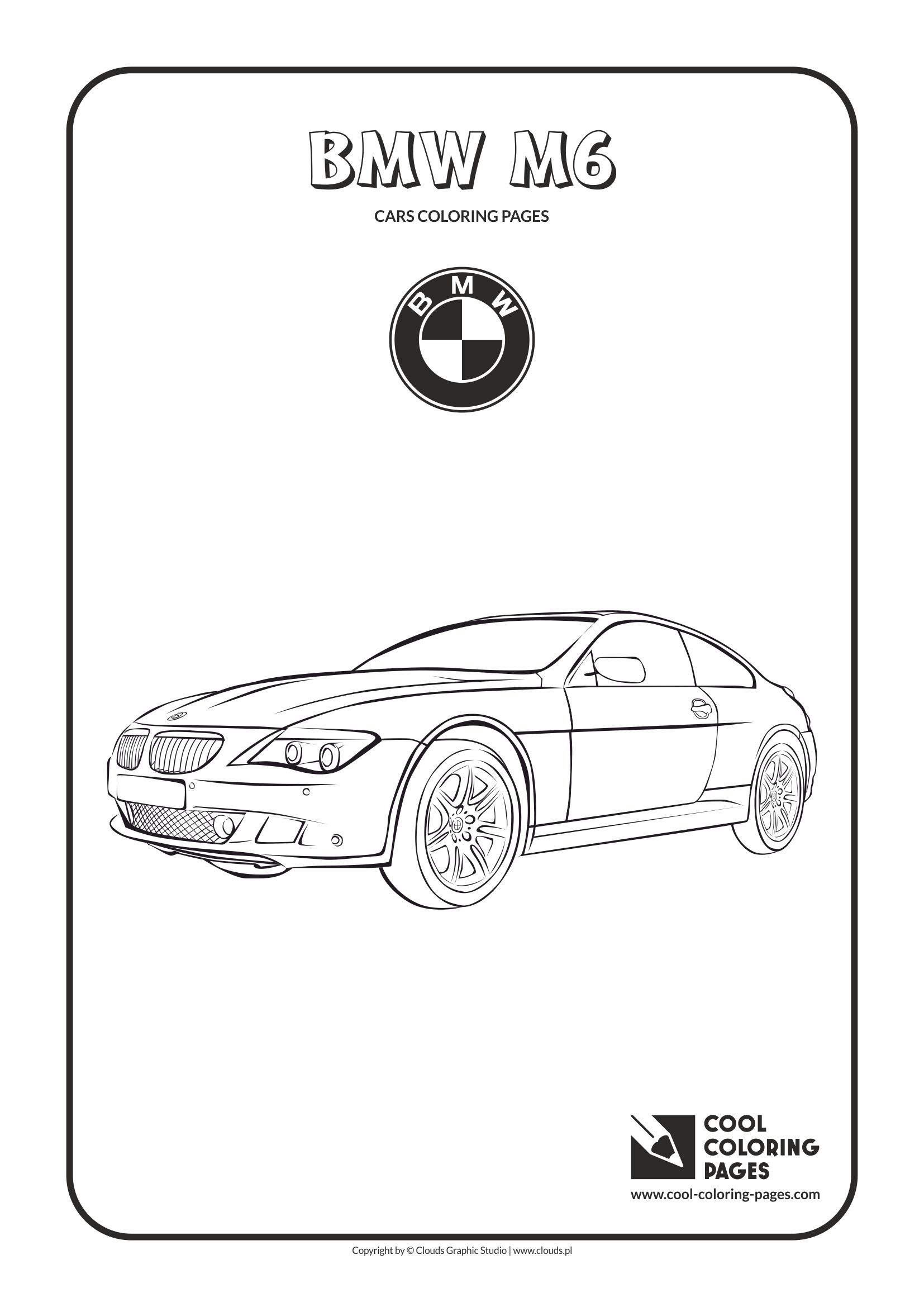 Cool Coloring Pages - Vehicles / Bmw M6 / Coloring page with Bmw M6