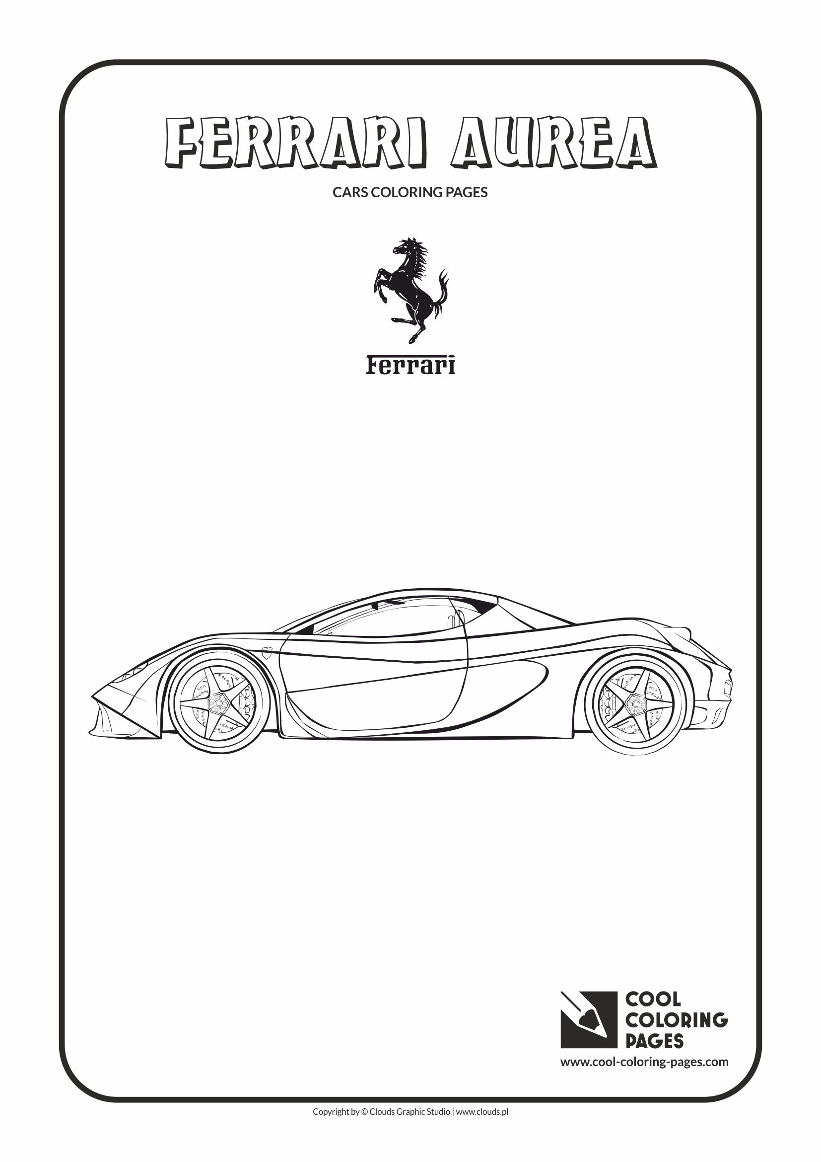 Cool Coloring Pages - Vehicles / Ferrari Aurea / Coloring page with Ferrari Aurea