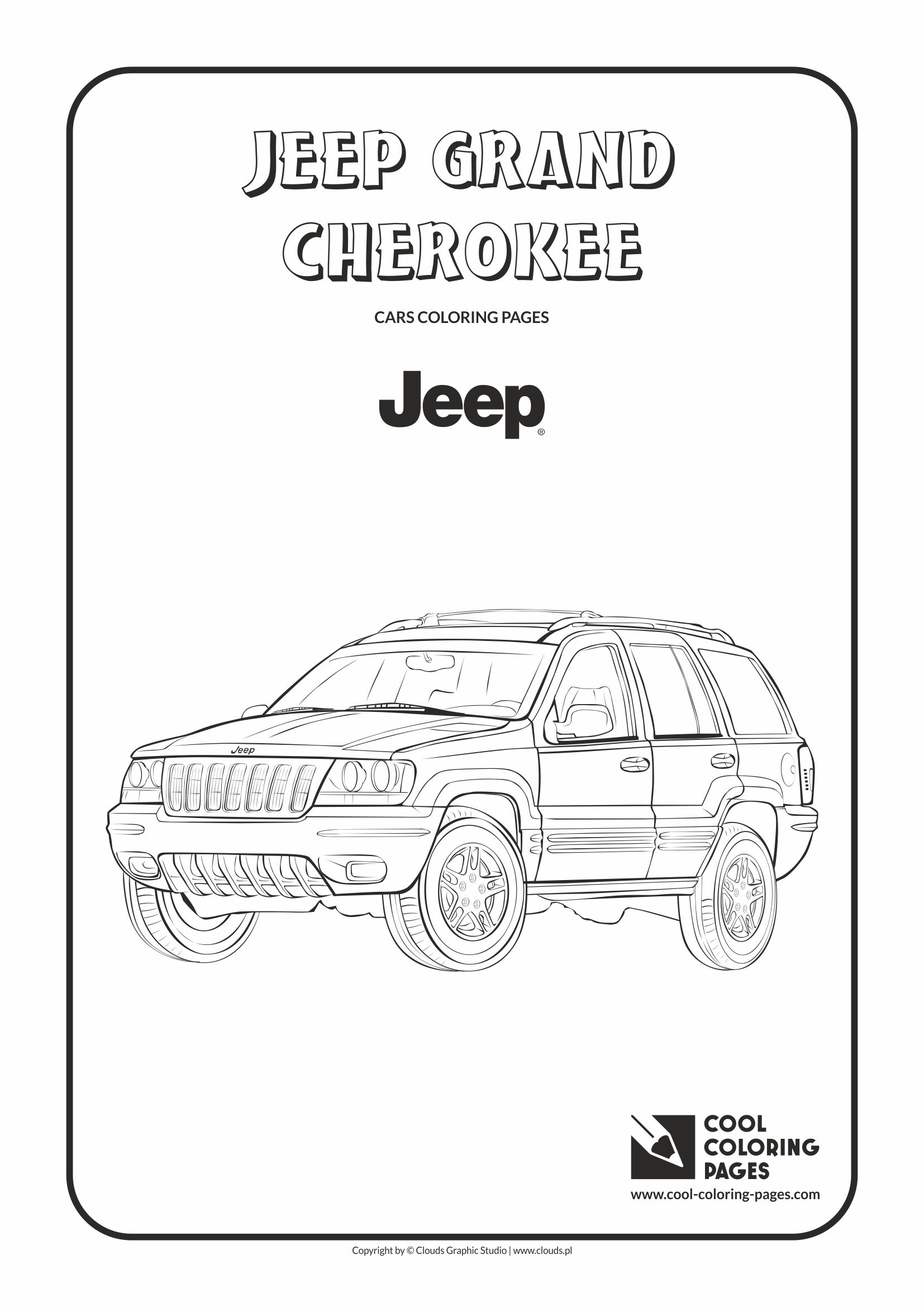 Cool Coloring Pages - Vehicles / Jeep Grand Cherokee / Coloring page with Jeep Grand Cherokee