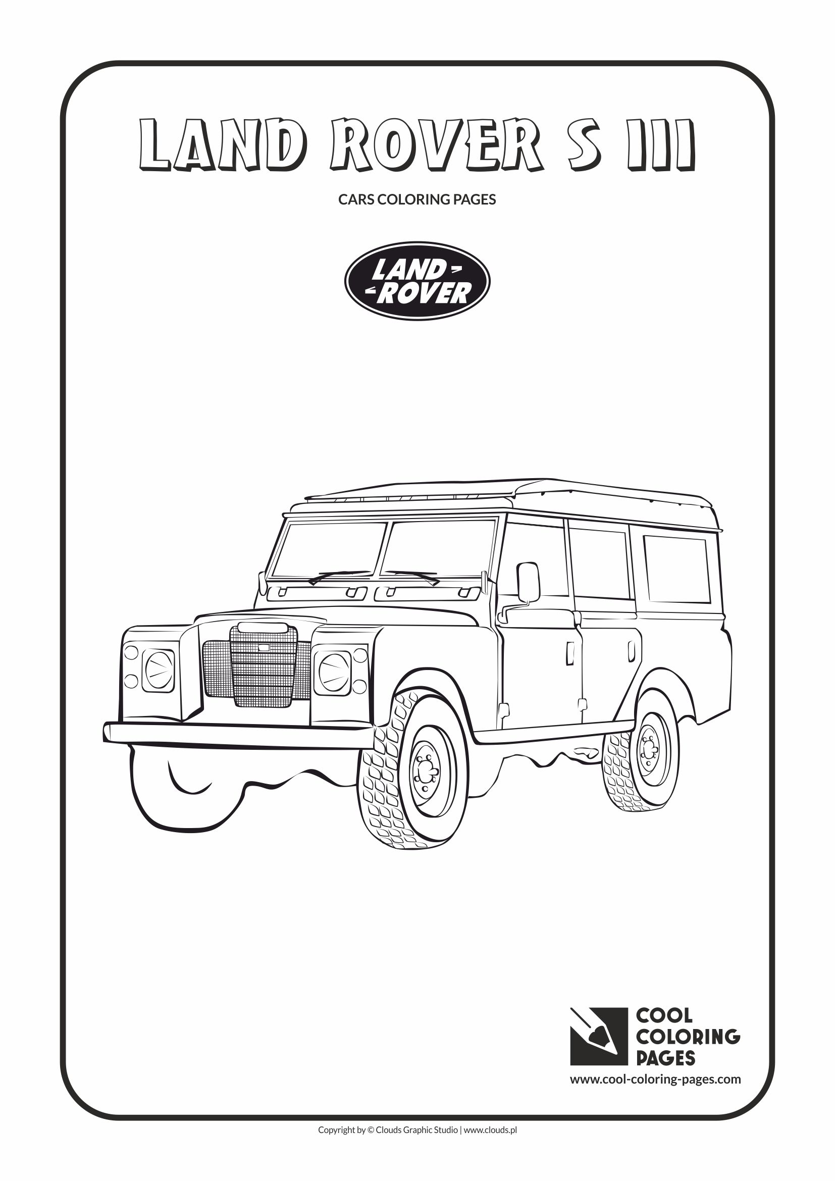 Cool Coloring Pages - Vehicles / Land Rover s III / Coloring page with Land Rover s III