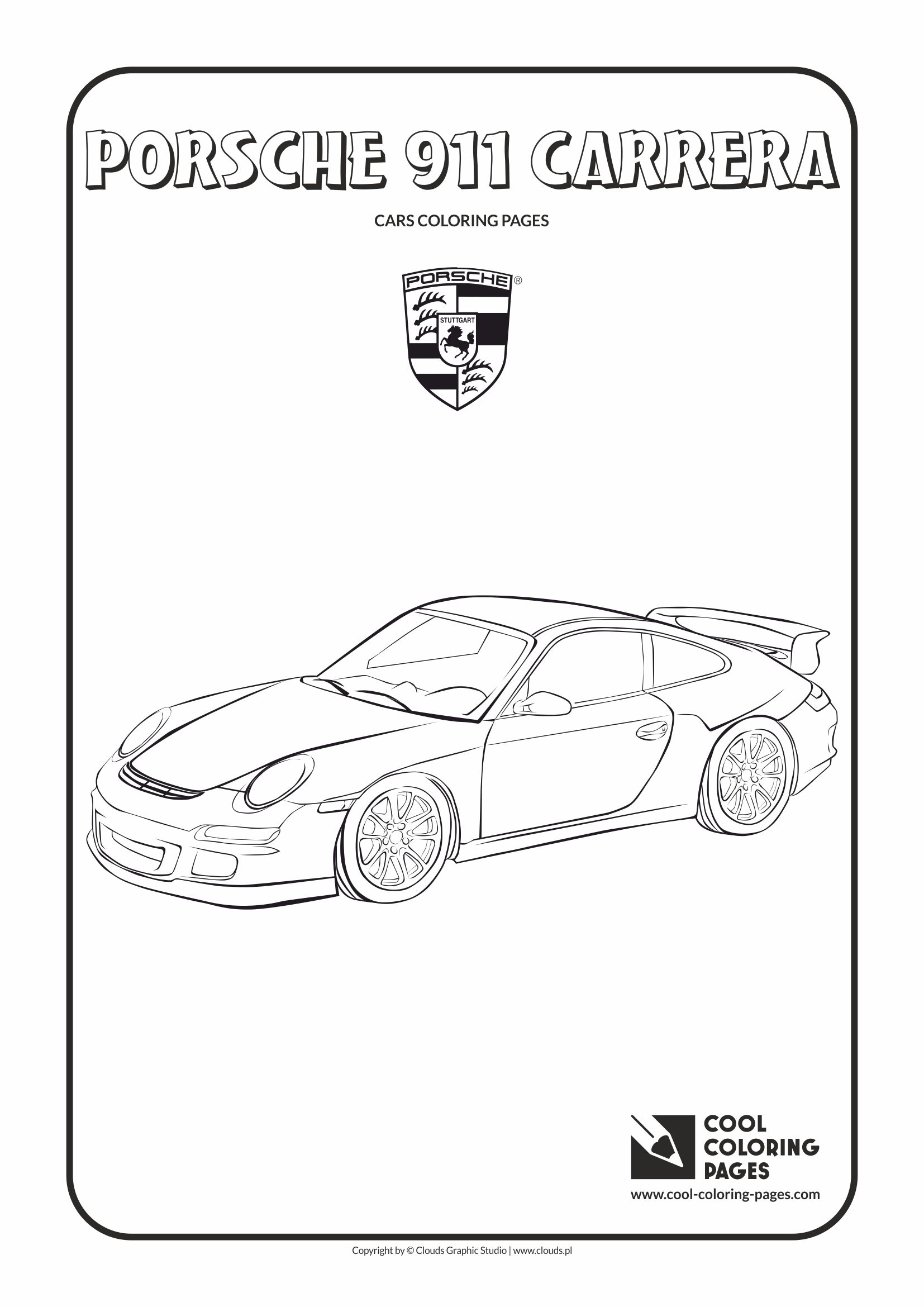 Cool Coloring Pages - Vehicles / Porsche 911 Carrera / Coloring page with Porsche 911 Carrera