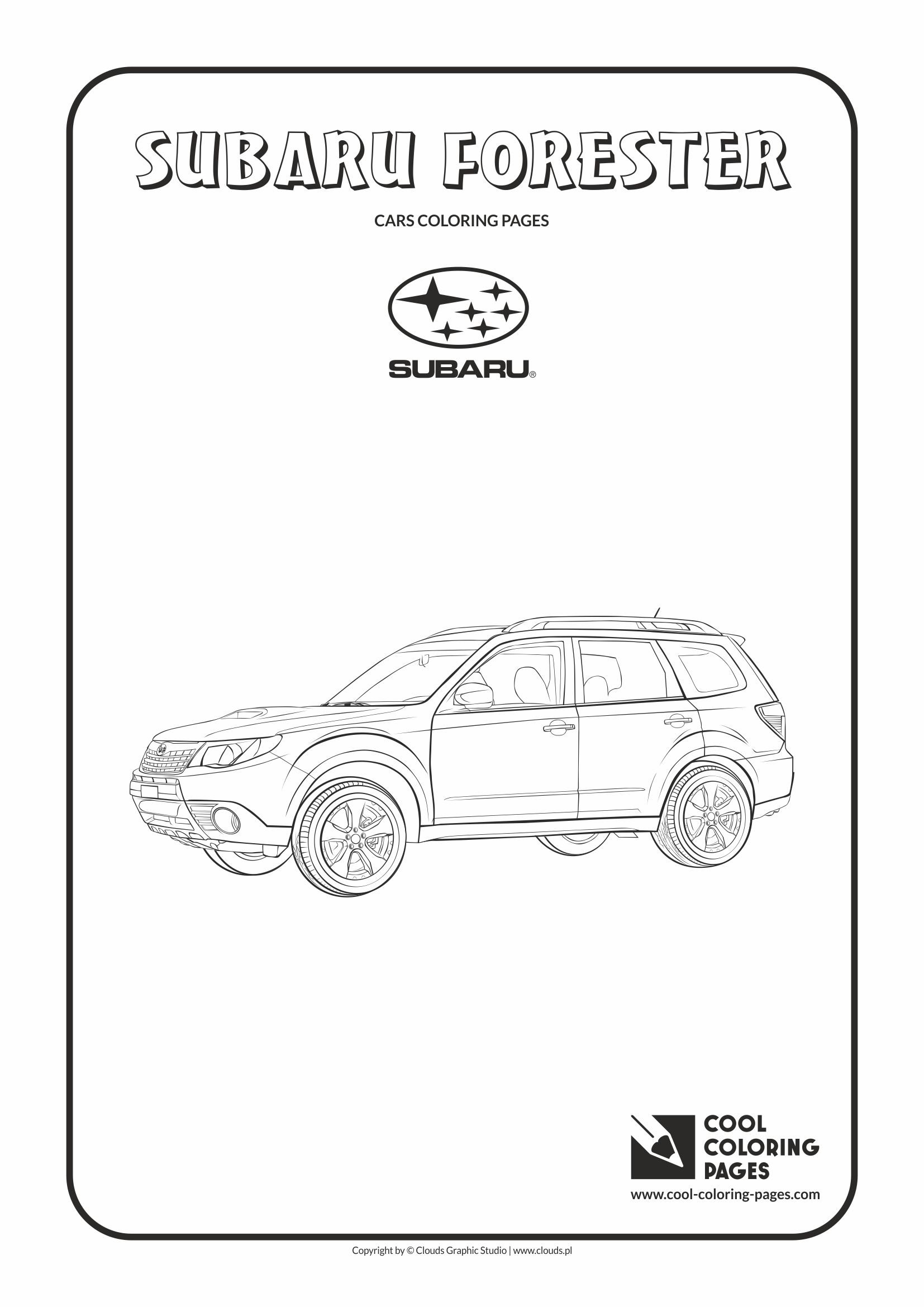 Cool Coloring Pages - Vehicles / Subaru Forester / Coloring page with Subaru Forester