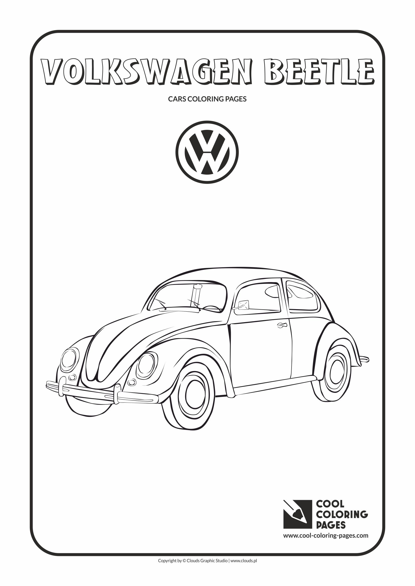 Cool Coloring Pages - Vehicles / Volkswagen Beetle / Coloring page with Volkswagen Beetle