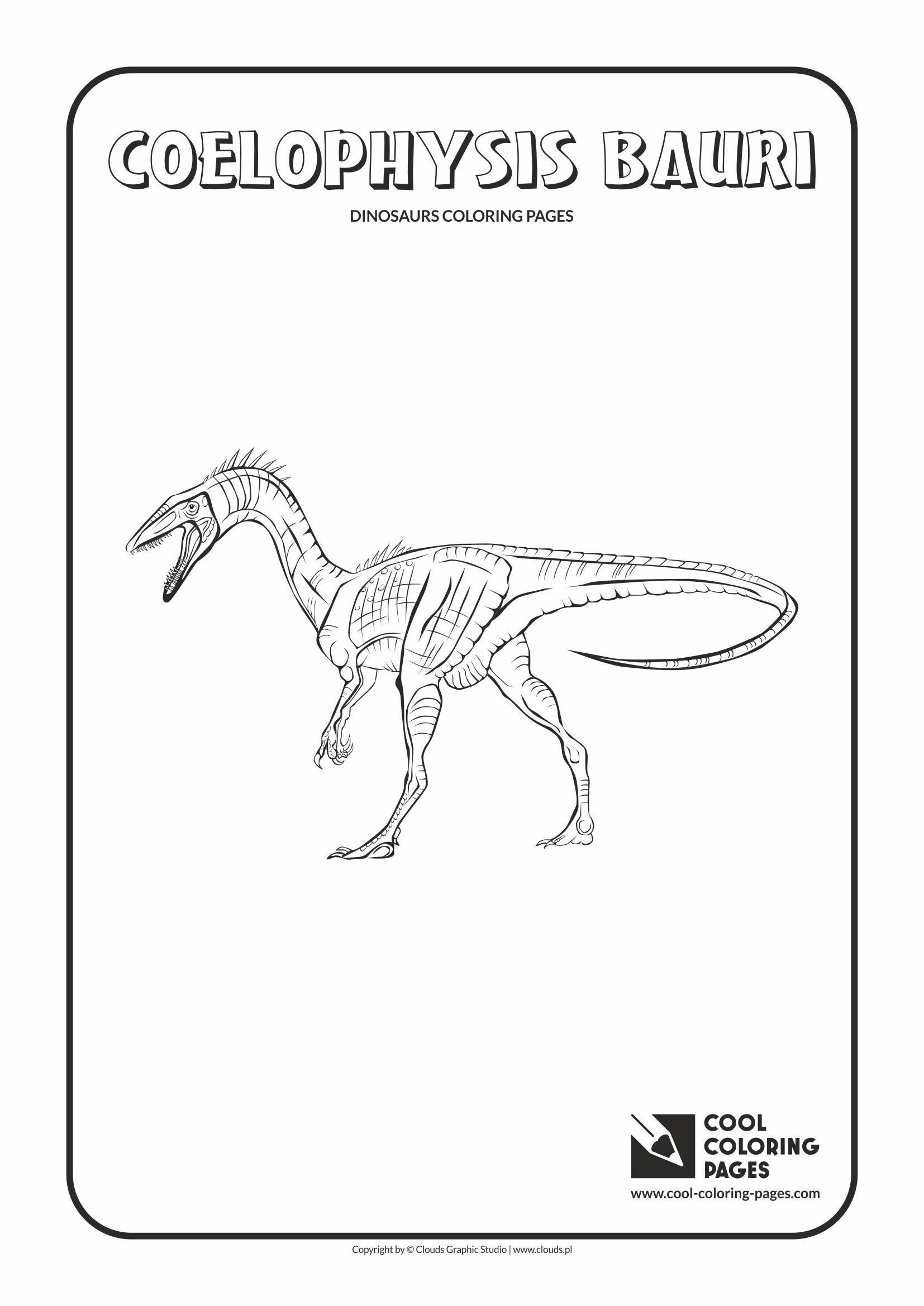 Cool Coloring Pages - Animals / Coelophysis bauri / Coloring page with Coelophysis bauri