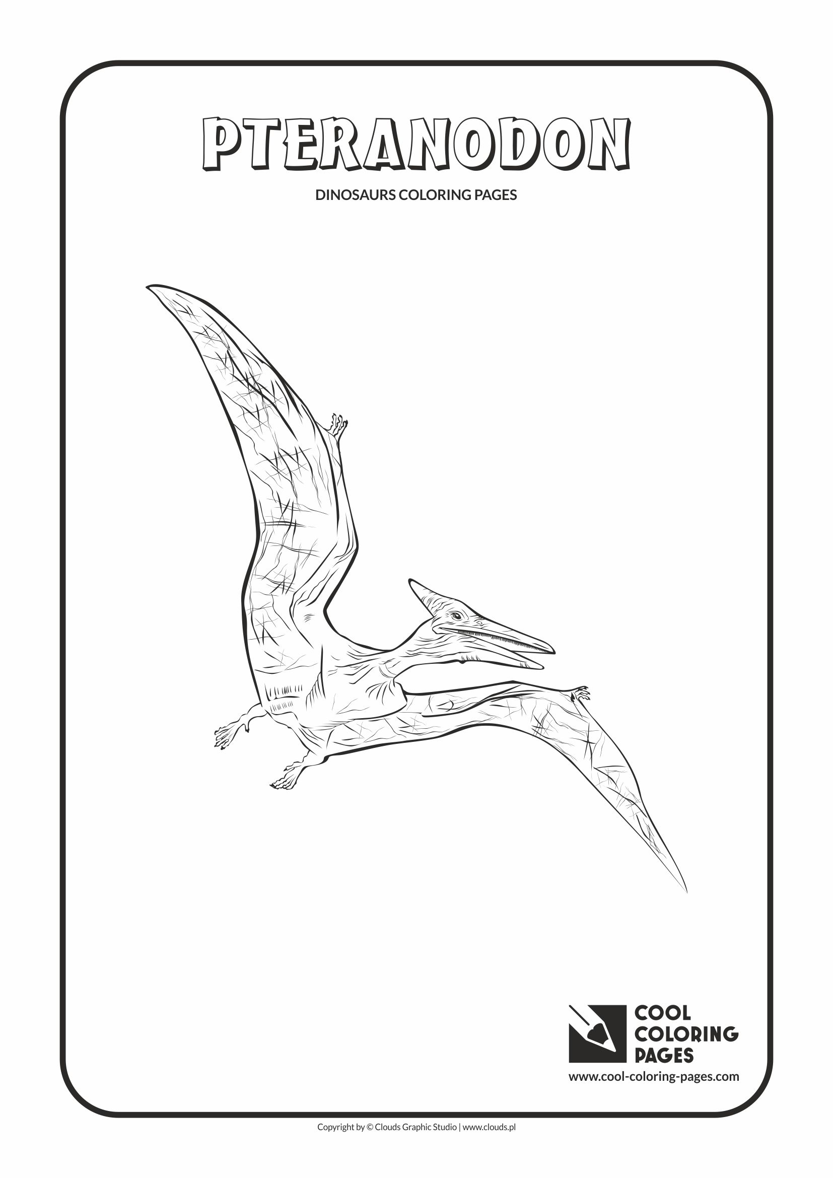 Cool Coloring Pages - Animals / Pteranodon / Coloring page with pteranodon
