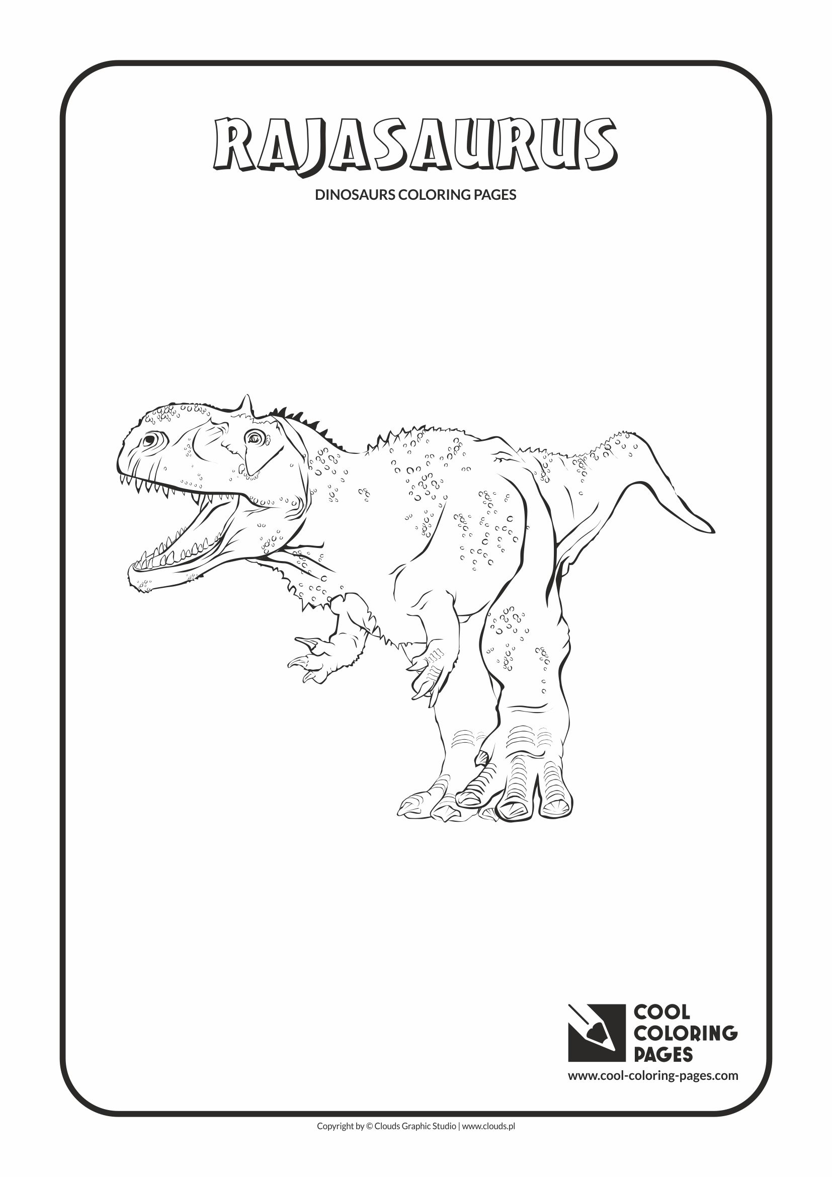 Cool Coloring Pages - Animals / Rajasaurus / Coloring page with rajasaurus