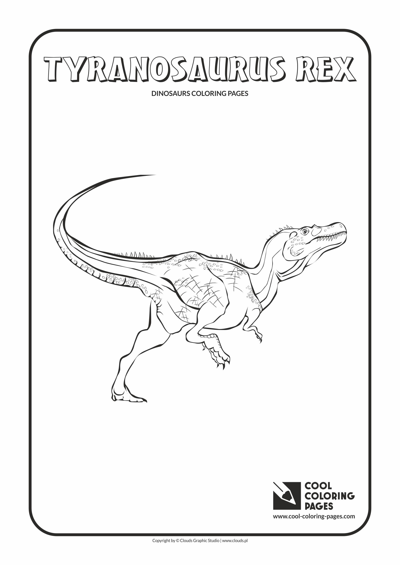 Cool Coloring Pages - Animals / Tyranosaurus rex / Coloring page with tyranosaurus rex