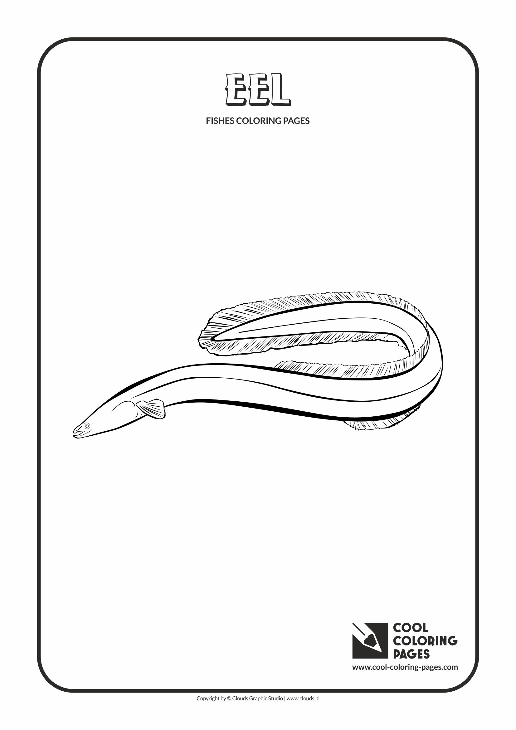 Cool Coloring Pages - Animals / Eel / Coloring page with eel