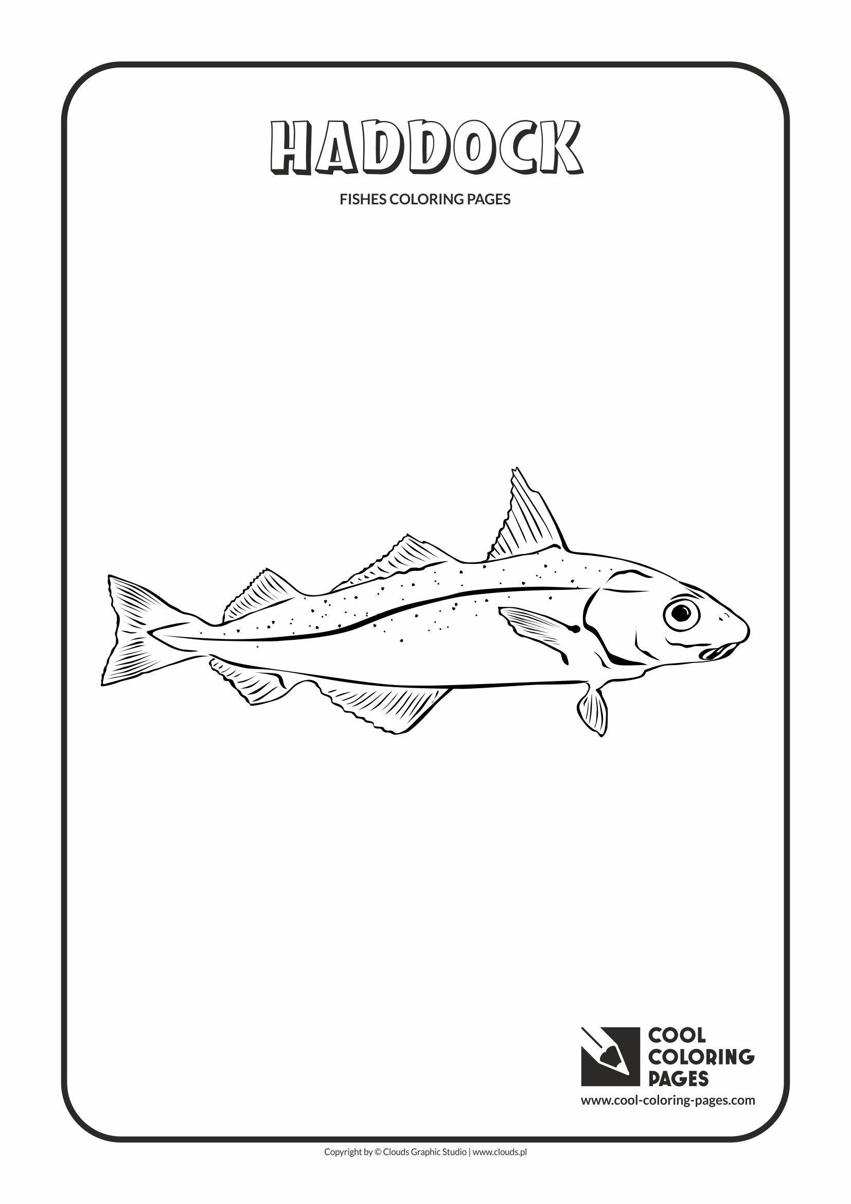 Cool Coloring Pages - Animals / Haddock / Coloring page with haddock