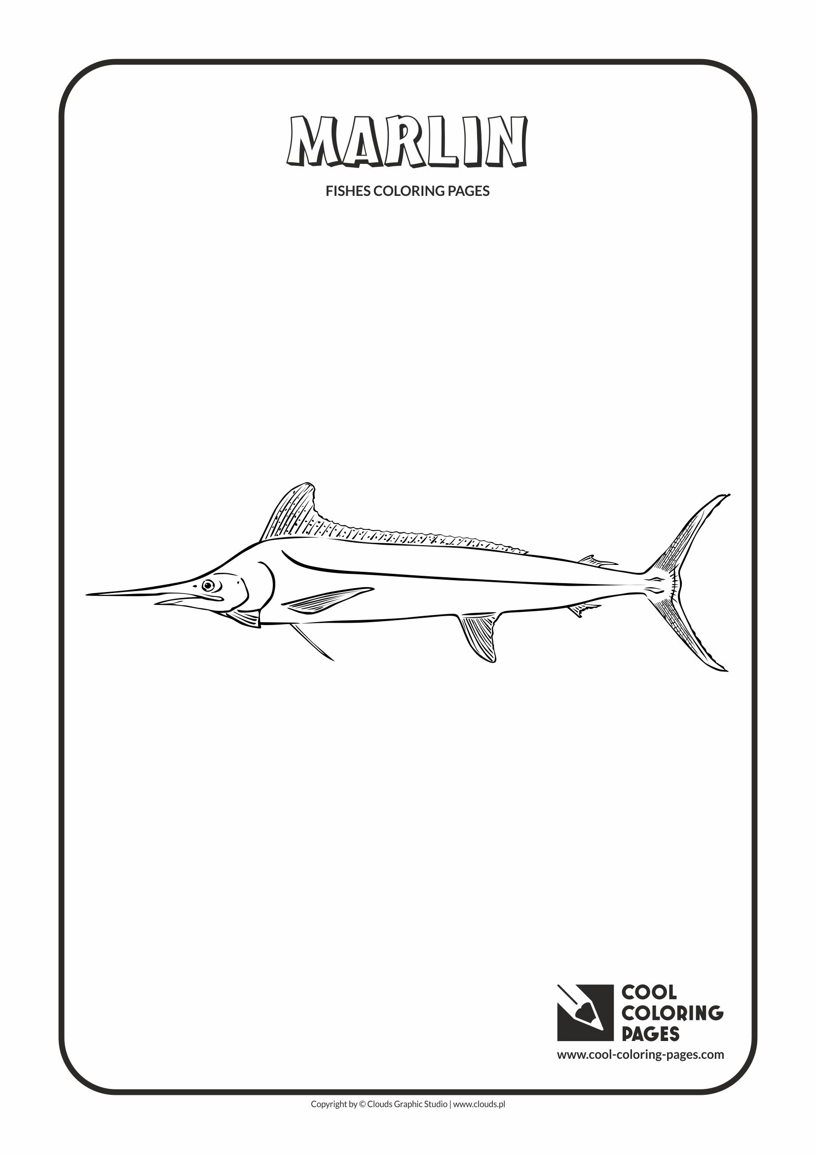 Cool Coloring Pages - Animals / Marlin / Coloring page with marlin