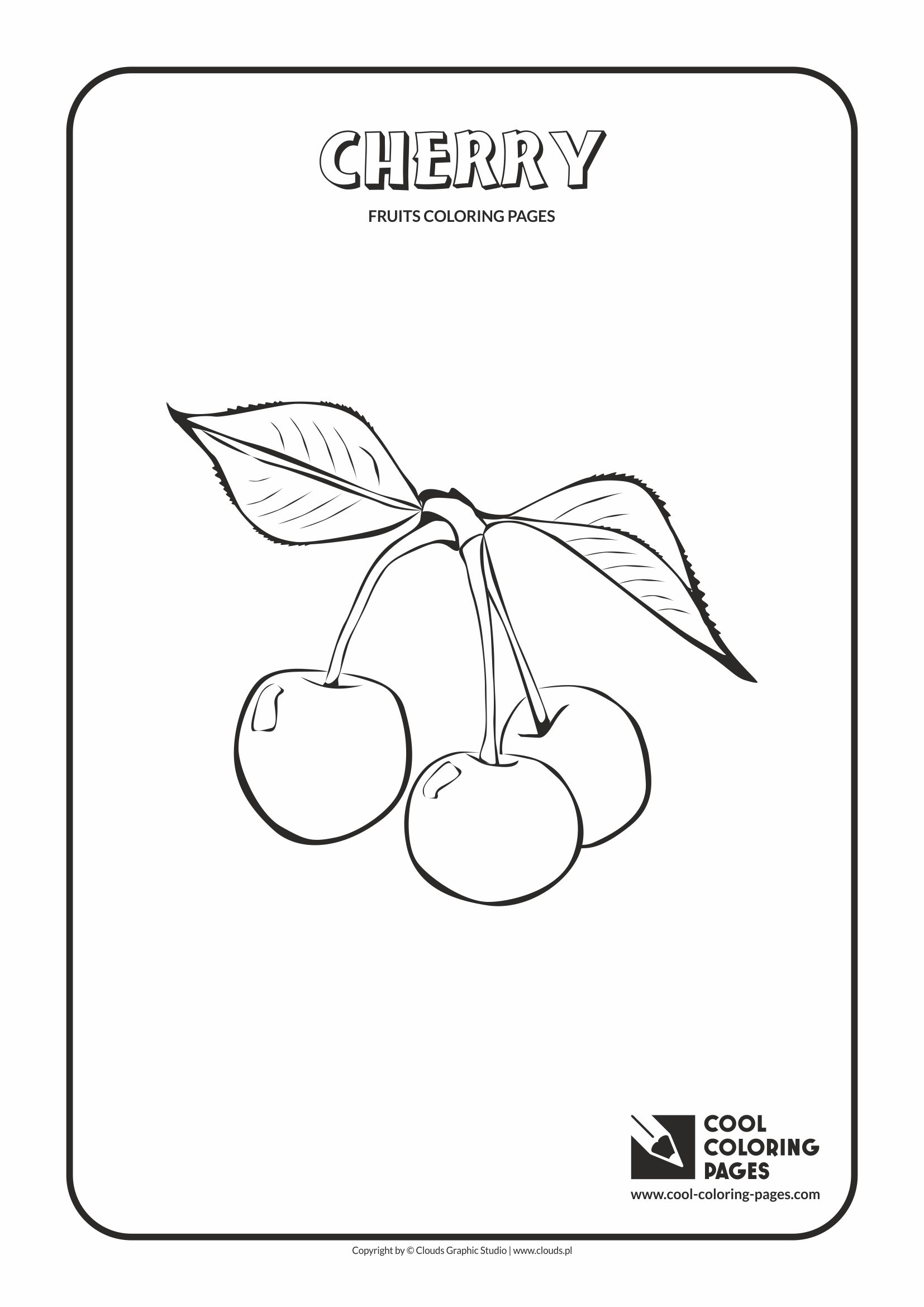 Cool Coloring Pages - Plants / Cherry / Coloring page with cherry