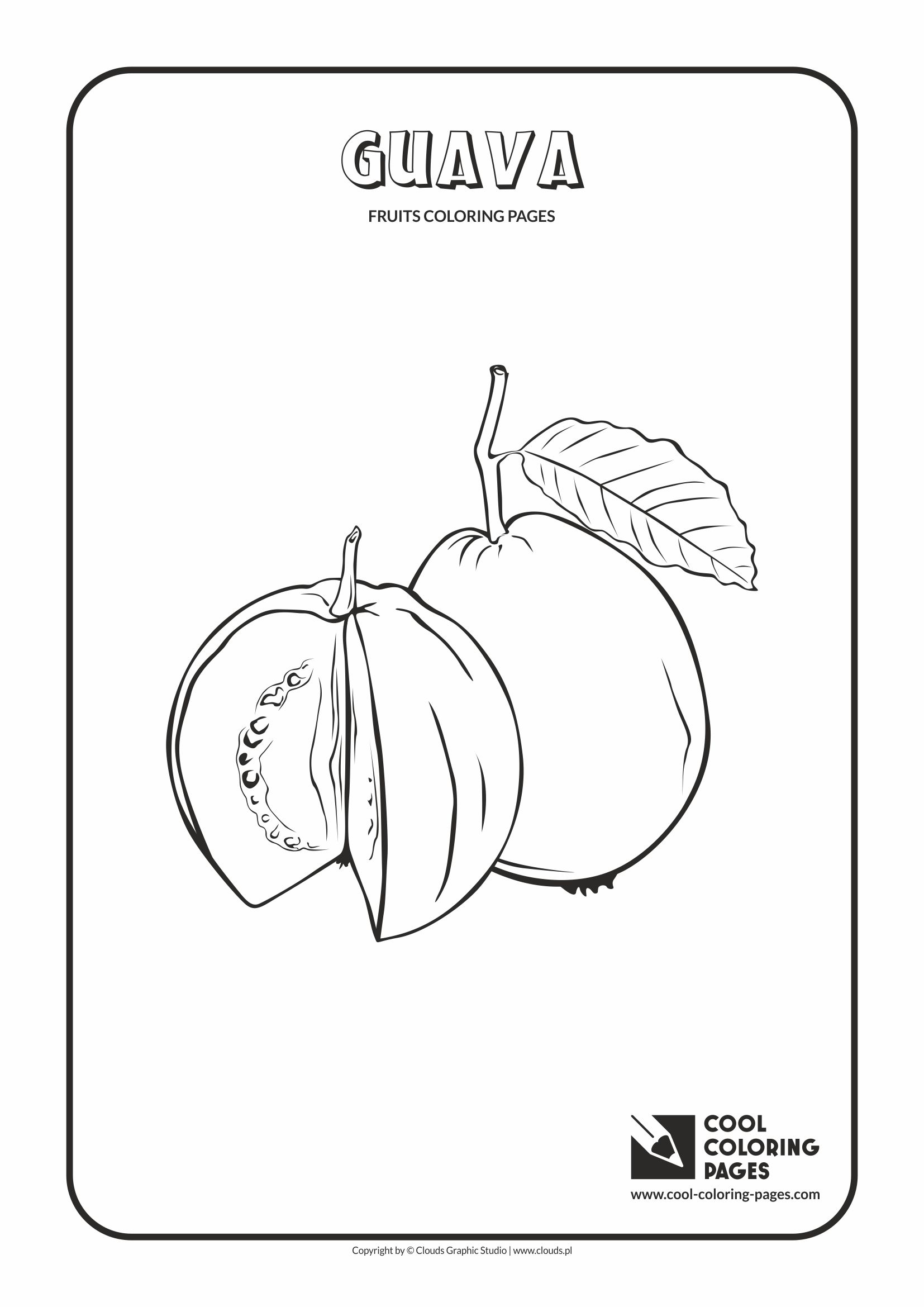 Cool Coloring Pages - Plants / Guava / Coloring page with guava