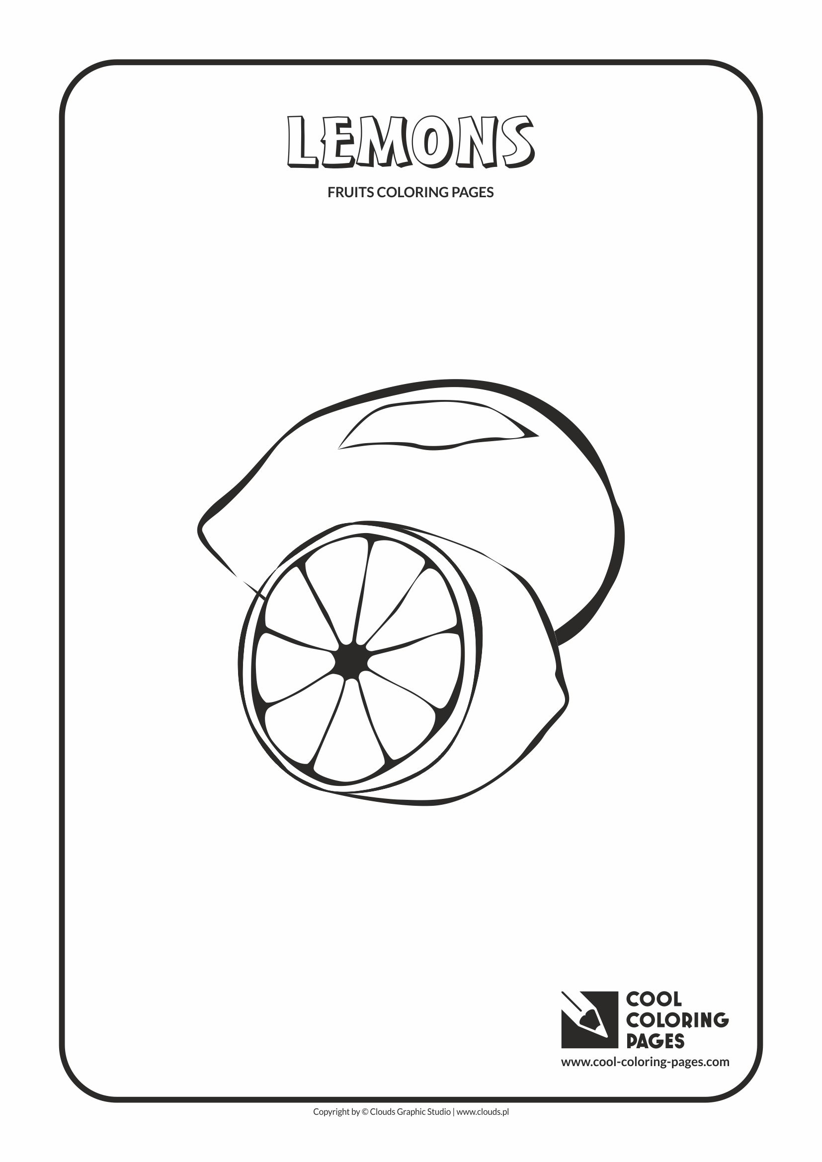 Cool Coloring Pages - Plants / Lemons / Coloring page with lemons