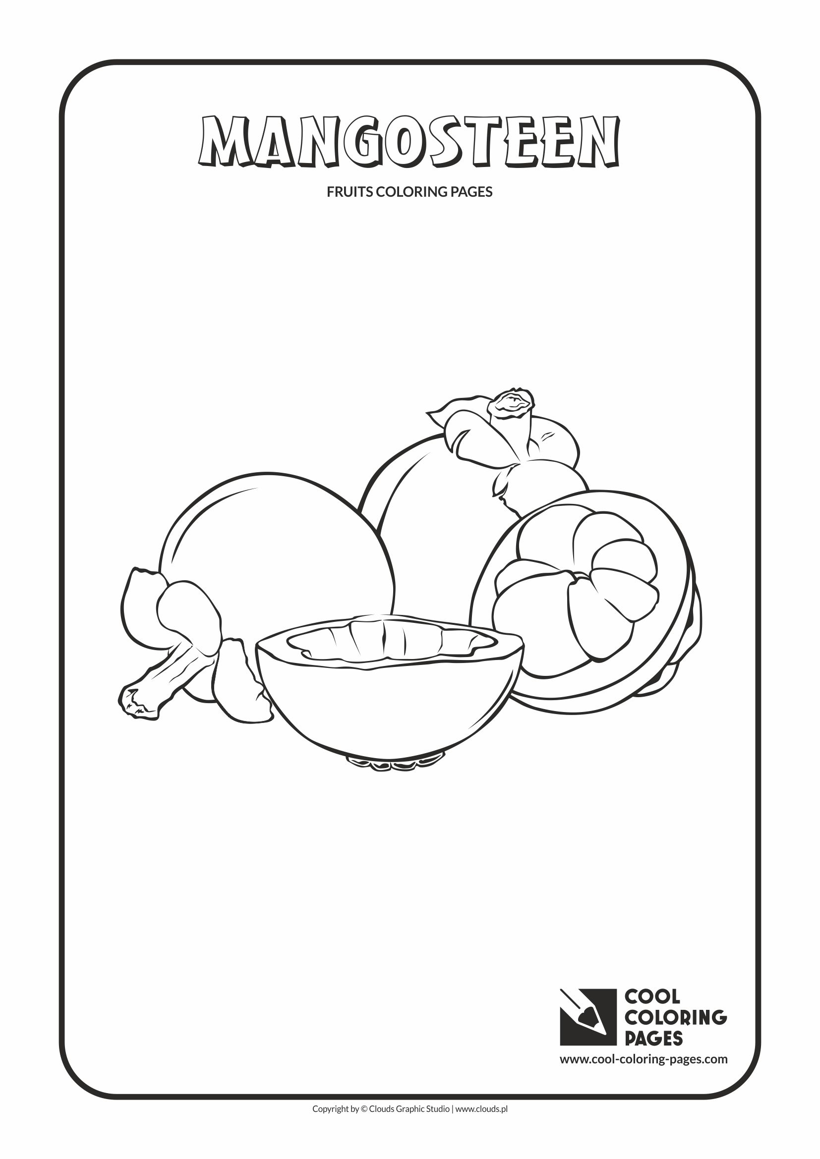 Cool Coloring Pages - Plants / Mangosteen / Coloring page with mangosteen