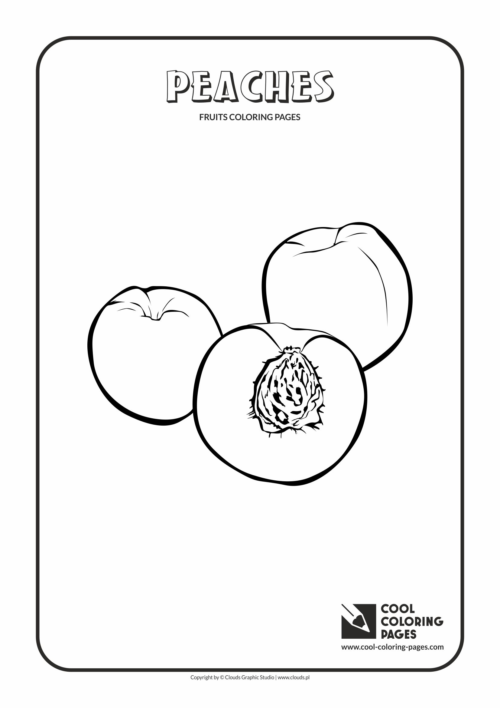 Cool Coloring Pages - Plants / Peaches / Coloring page with peaches