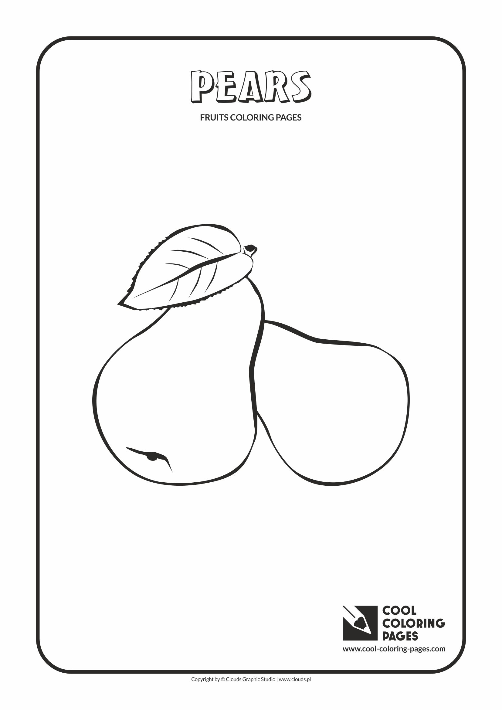 Cool Coloring Pages - Plants / Pears / Coloring page with pears
