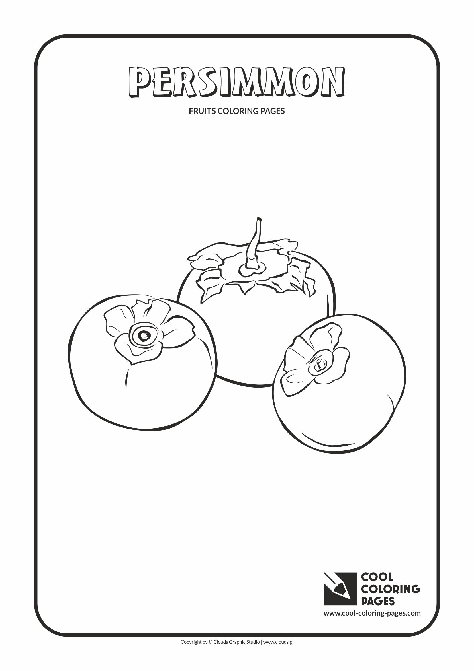 Cool Coloring Pages - Plants / Persimmon / Coloring page with persimmon