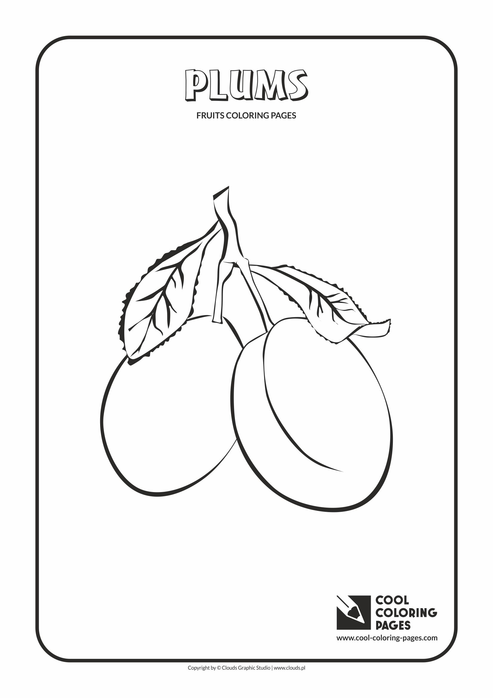 Cool Coloring Pages - Plants / Plums / Coloring page with plums