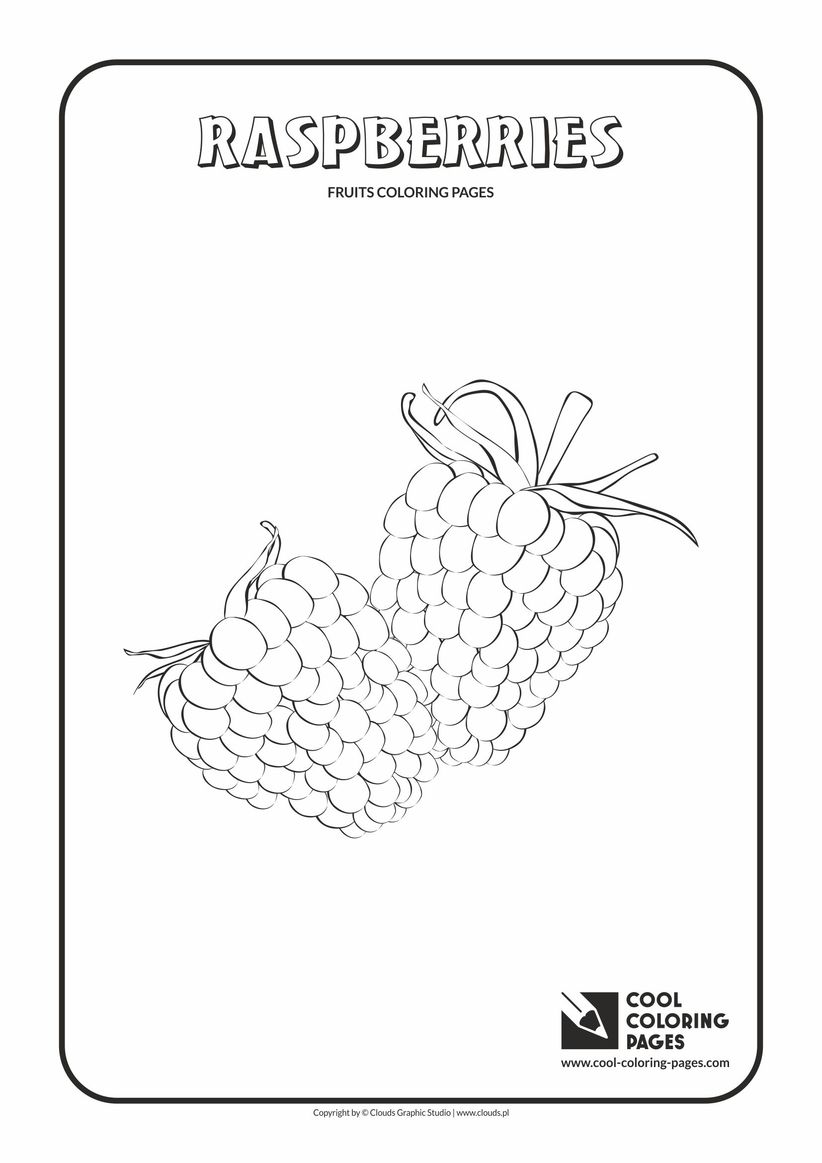 Cool Coloring Pages - Plants / Raspberries / Coloring page with raspberries