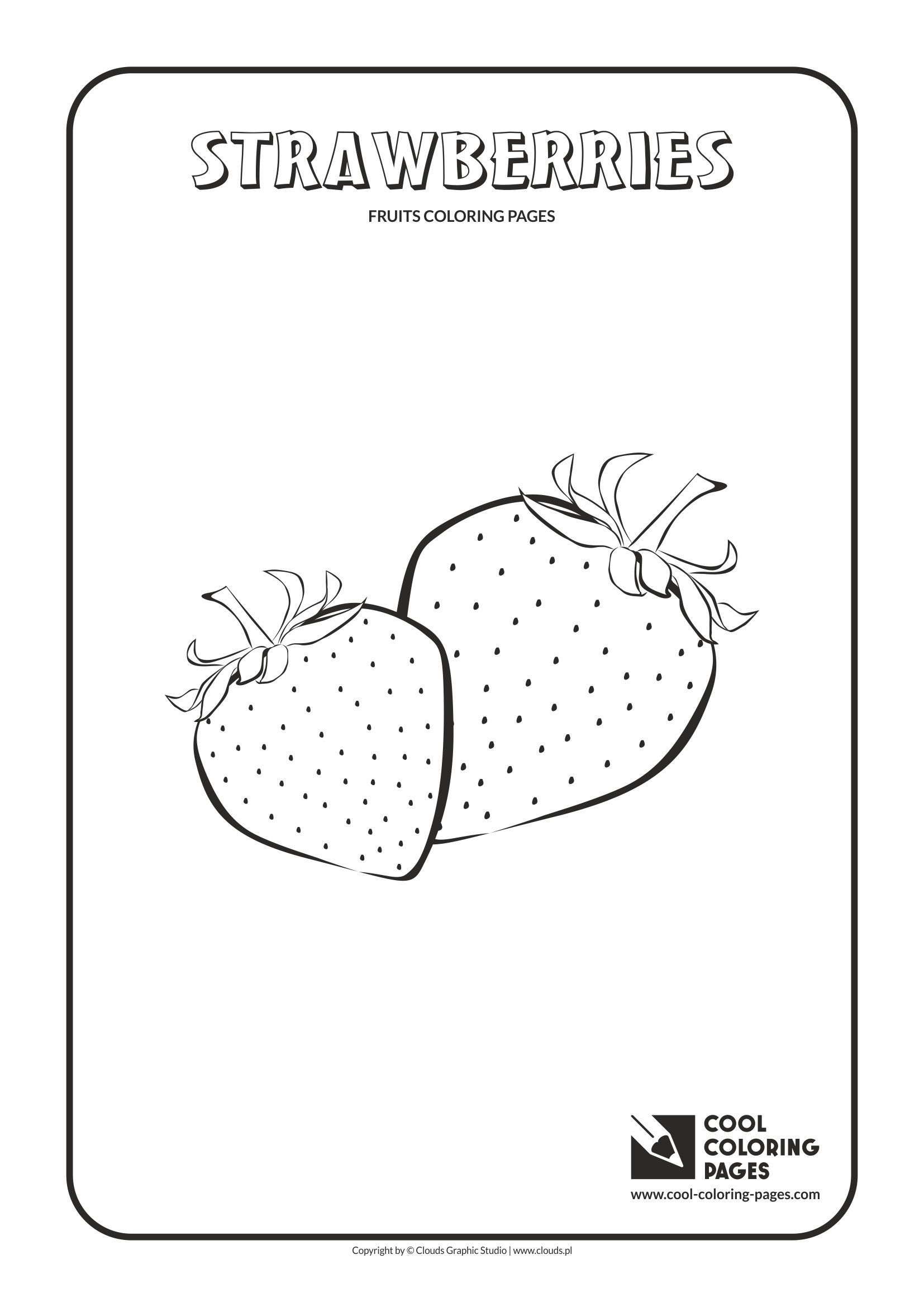 Cool Coloring Pages - Plants / Strawberries / Coloring page with strawberries