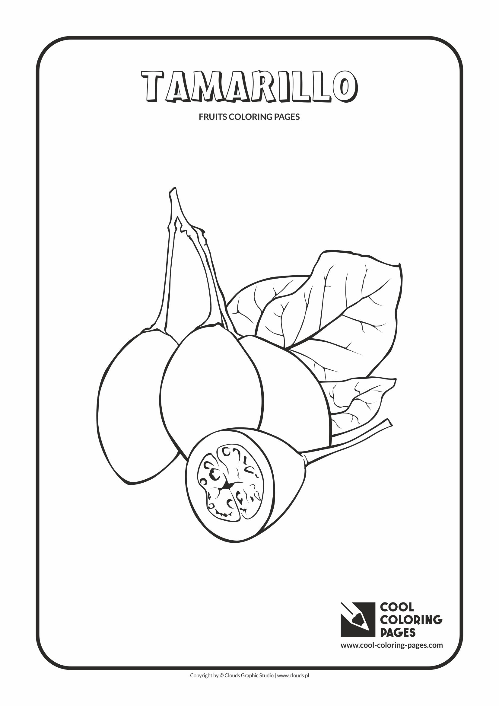 Cool Coloring Pages - Plants / Tamarillo / Coloring page with tamarillo