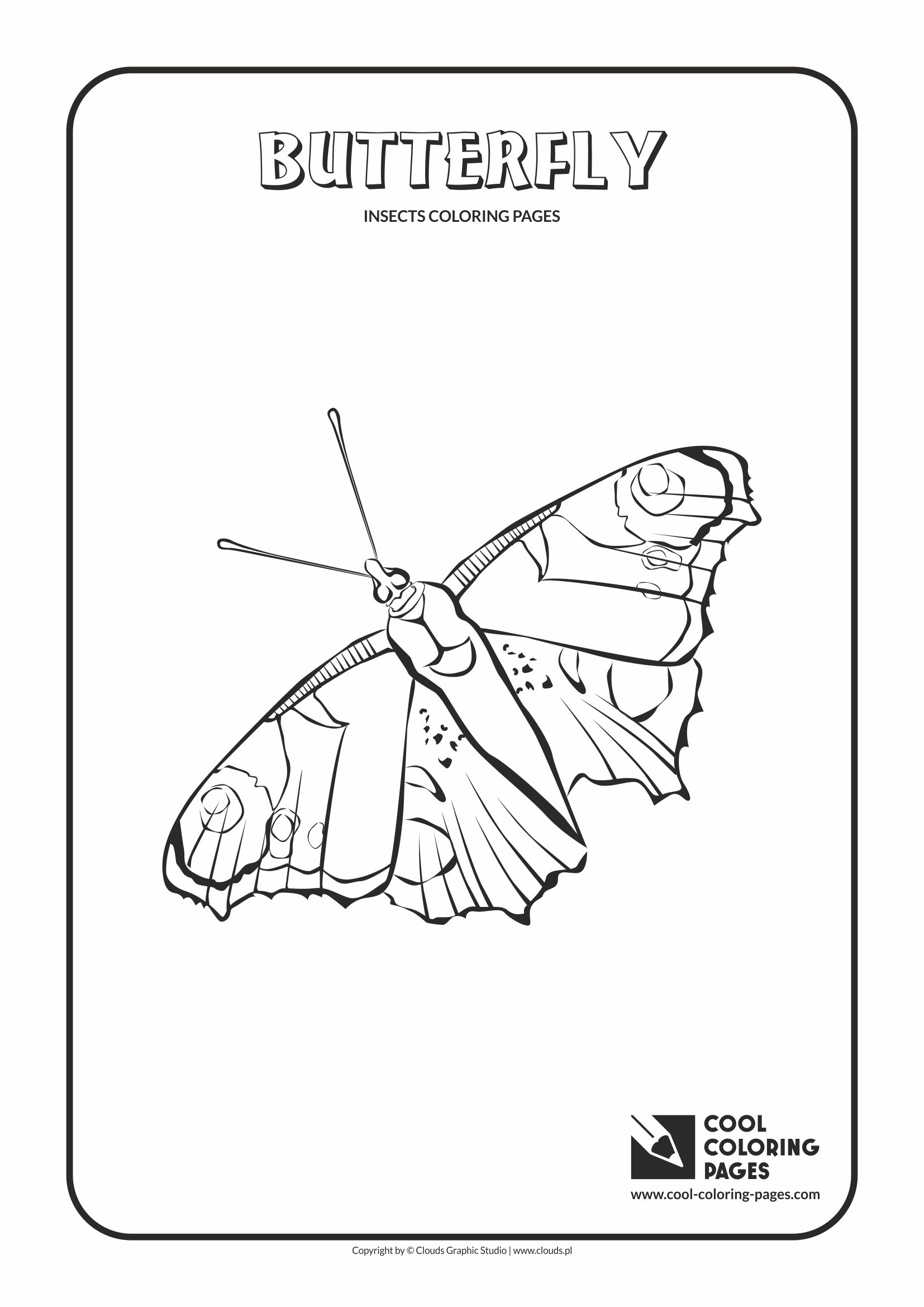 Cool Coloring Pages - Animals / Butterfly / Coloring page with butterfly