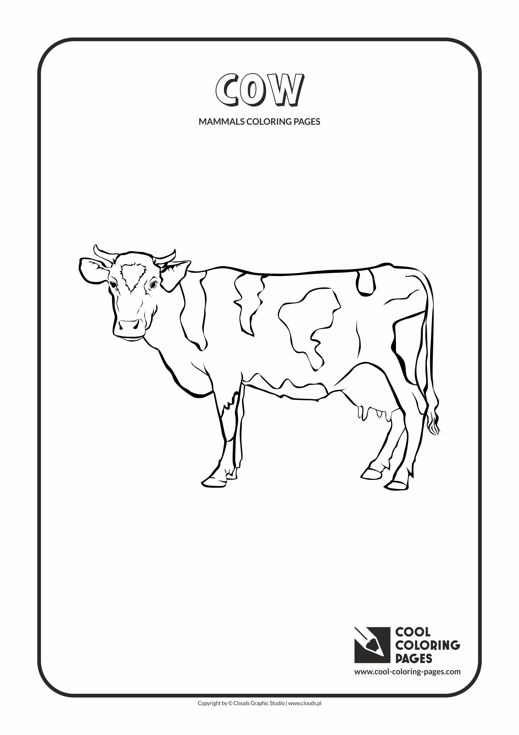 Cool Coloring Pages - Animals / Cow / Coloring page with cow