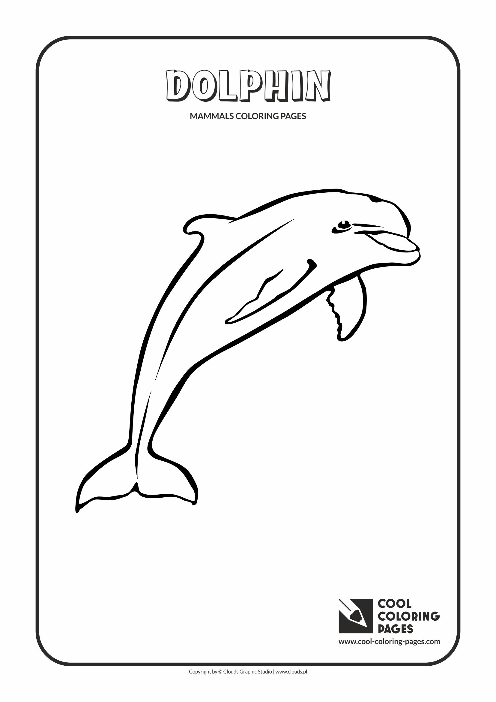 Cool Coloring Pages - Animals / Dolphin / Coloring page with dolphin